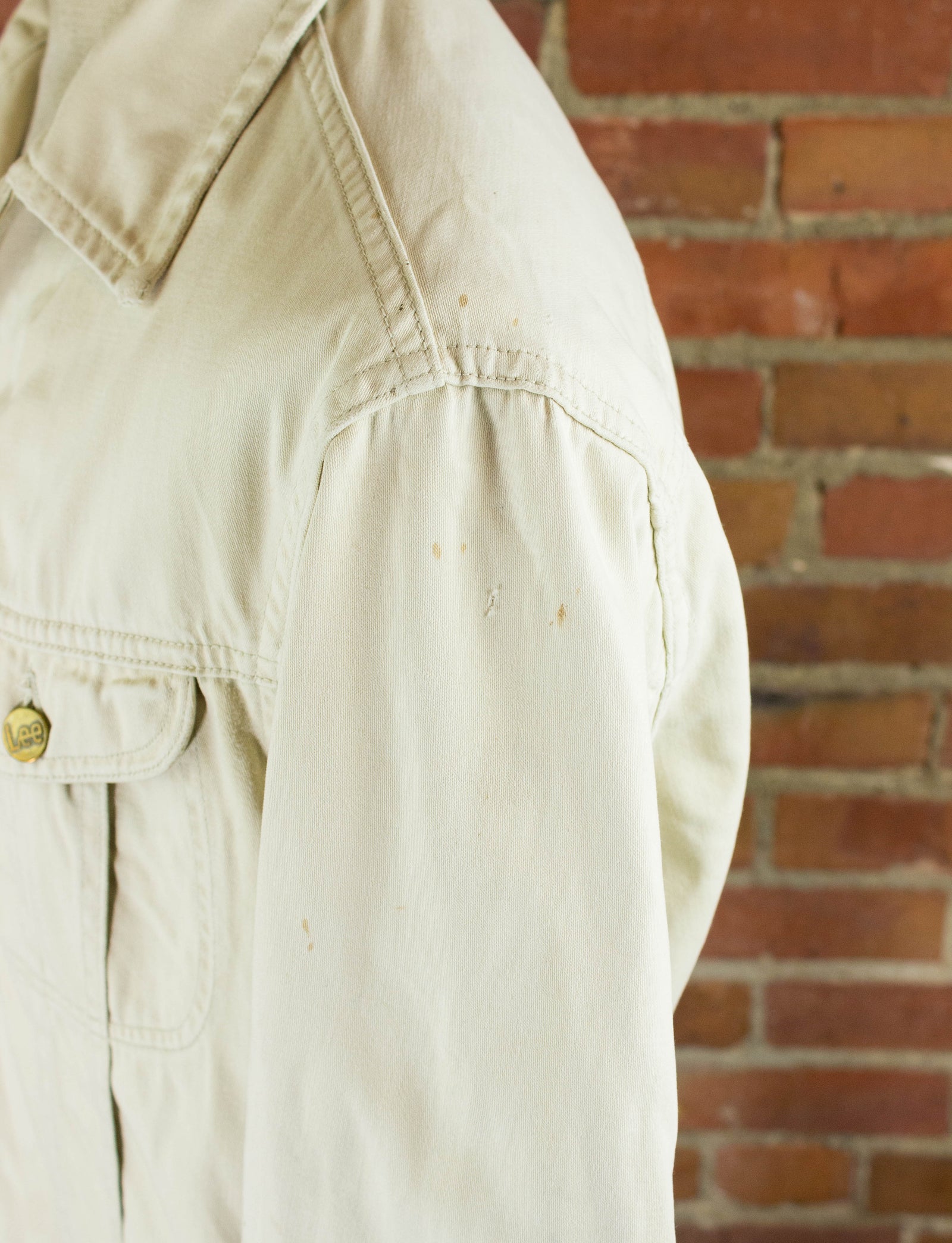 Vintage 60s Lee Westerner 100-J Sanforized White Denim Jacket 