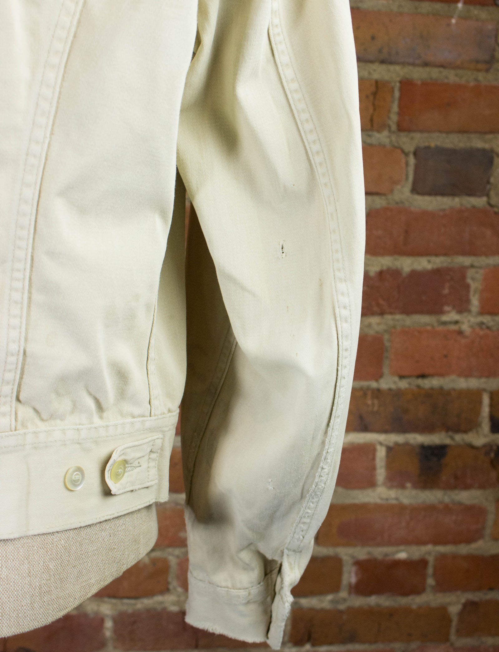 Vintage 60s Lee Westerner 100-J Sanforized White Denim Jacket