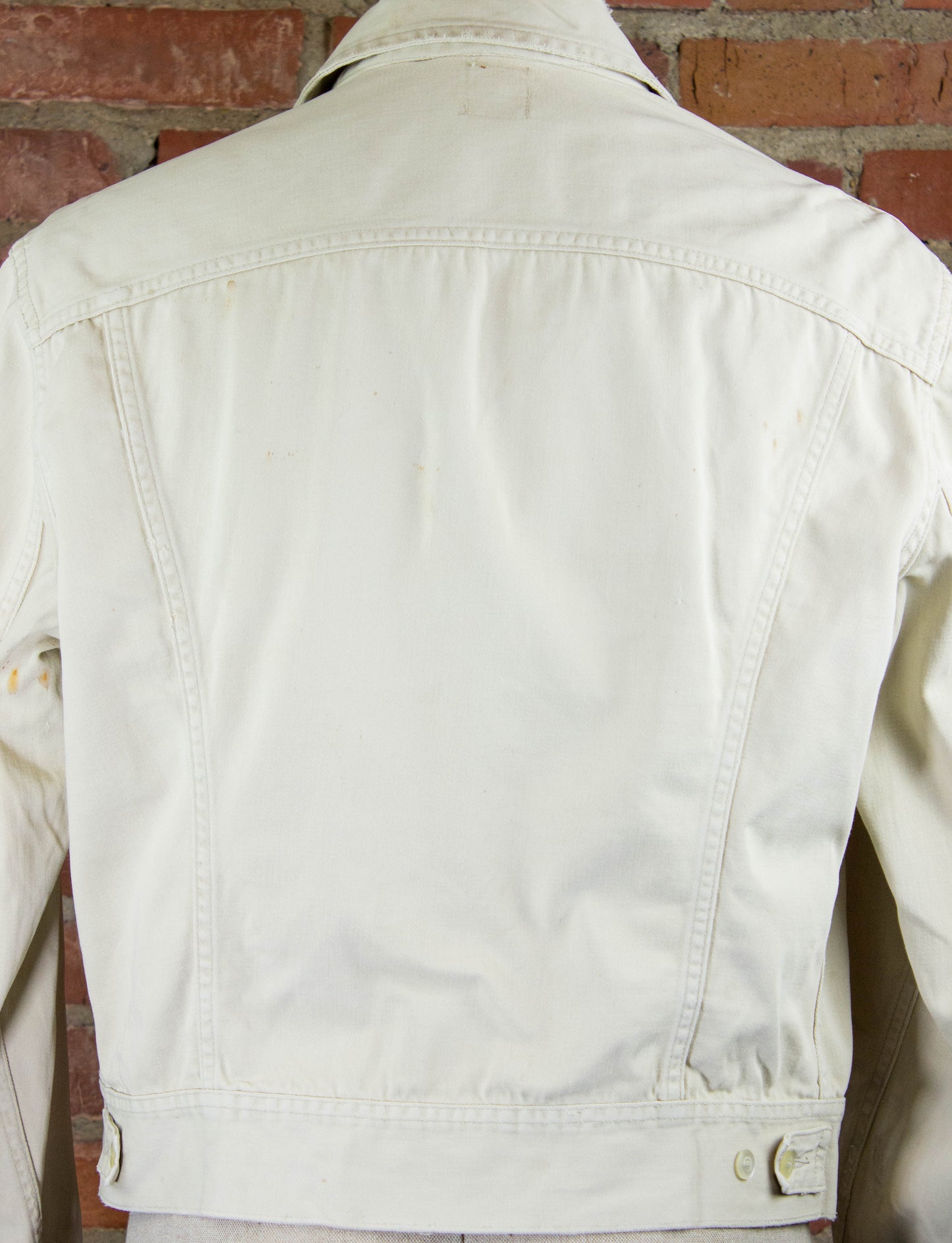 Vintage 60s Lee Westerner 100-J Sanforized White Denim Jacket Unisex Large