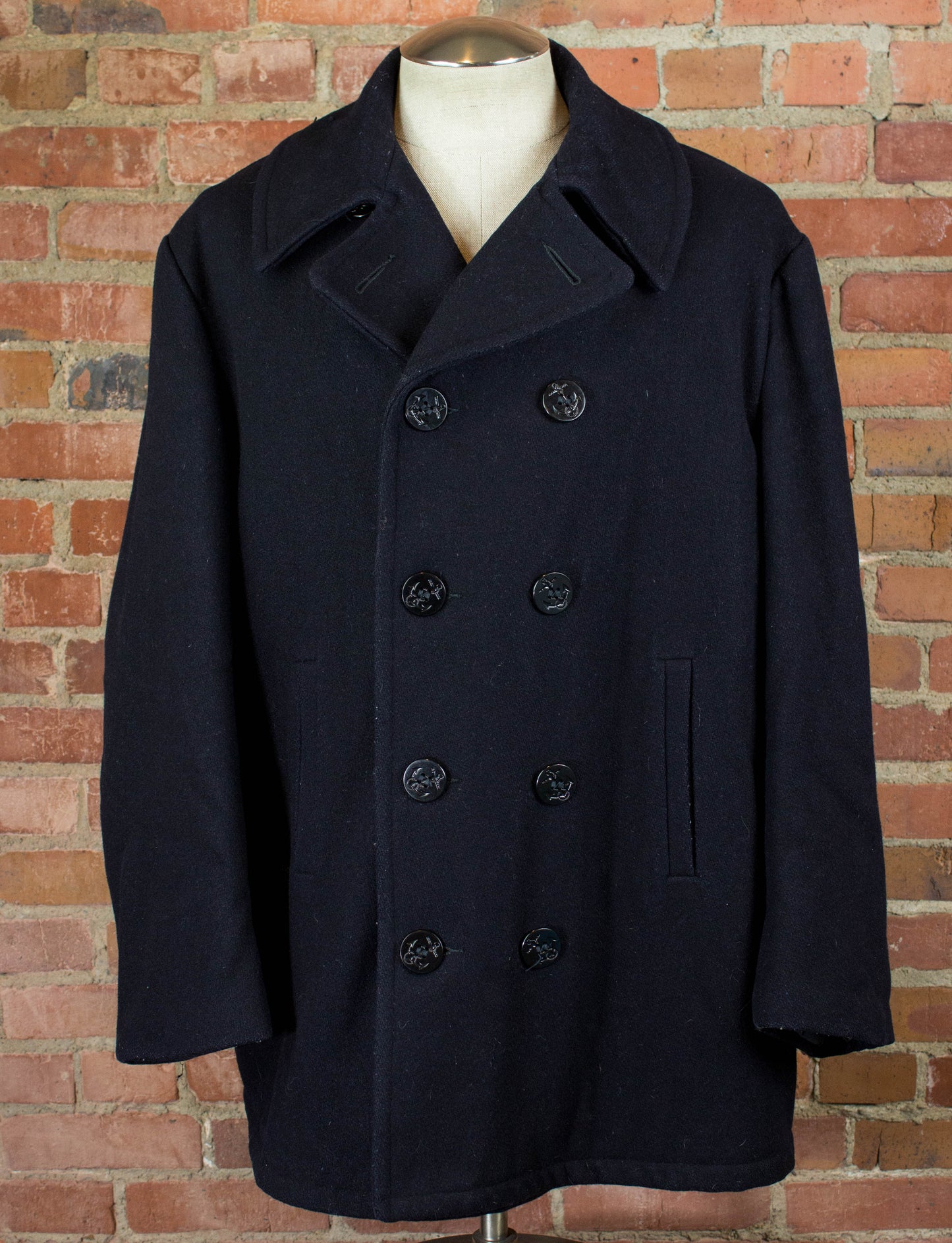 Vintage 70s JCPenney Naval Wool Peacoat Unisex XL