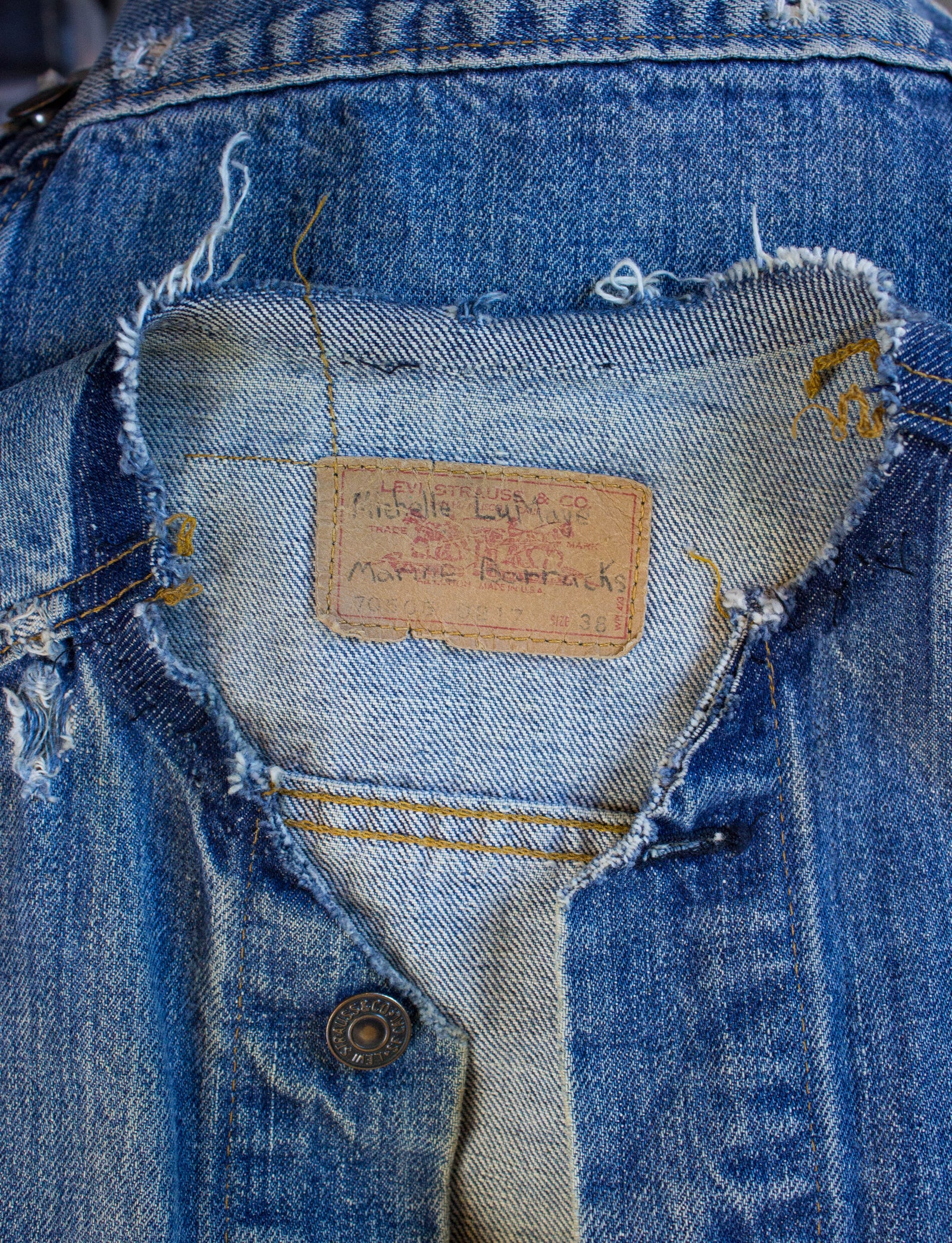 Vintage 70s Levi's Type 3 Lace Up Denim Jean Vest Unisex Medium