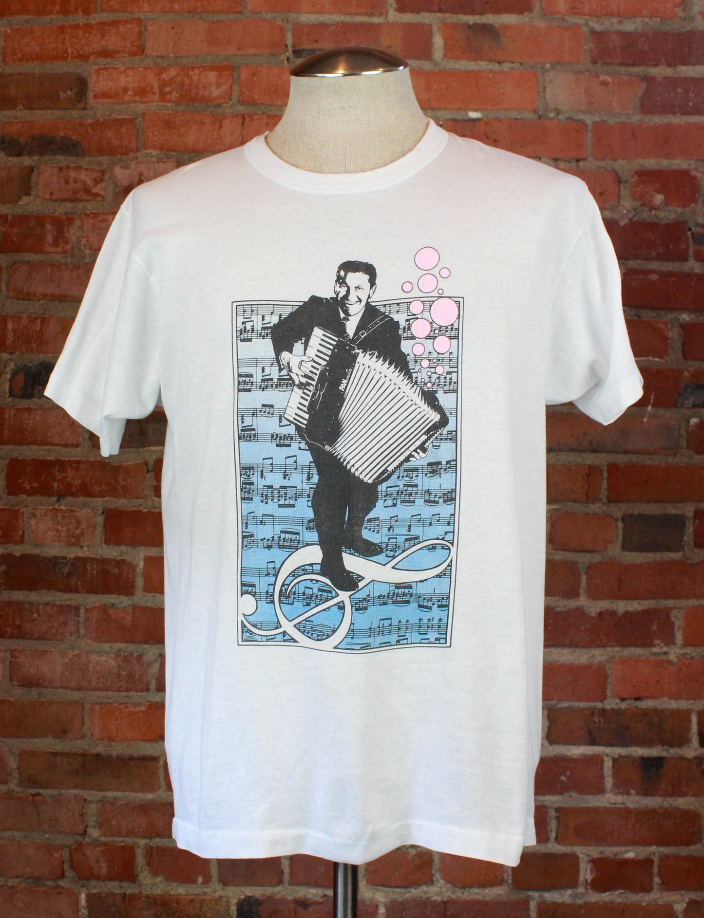 Vintage 80's Lawrence Welk Graphic T Shirt White Unisex Large
