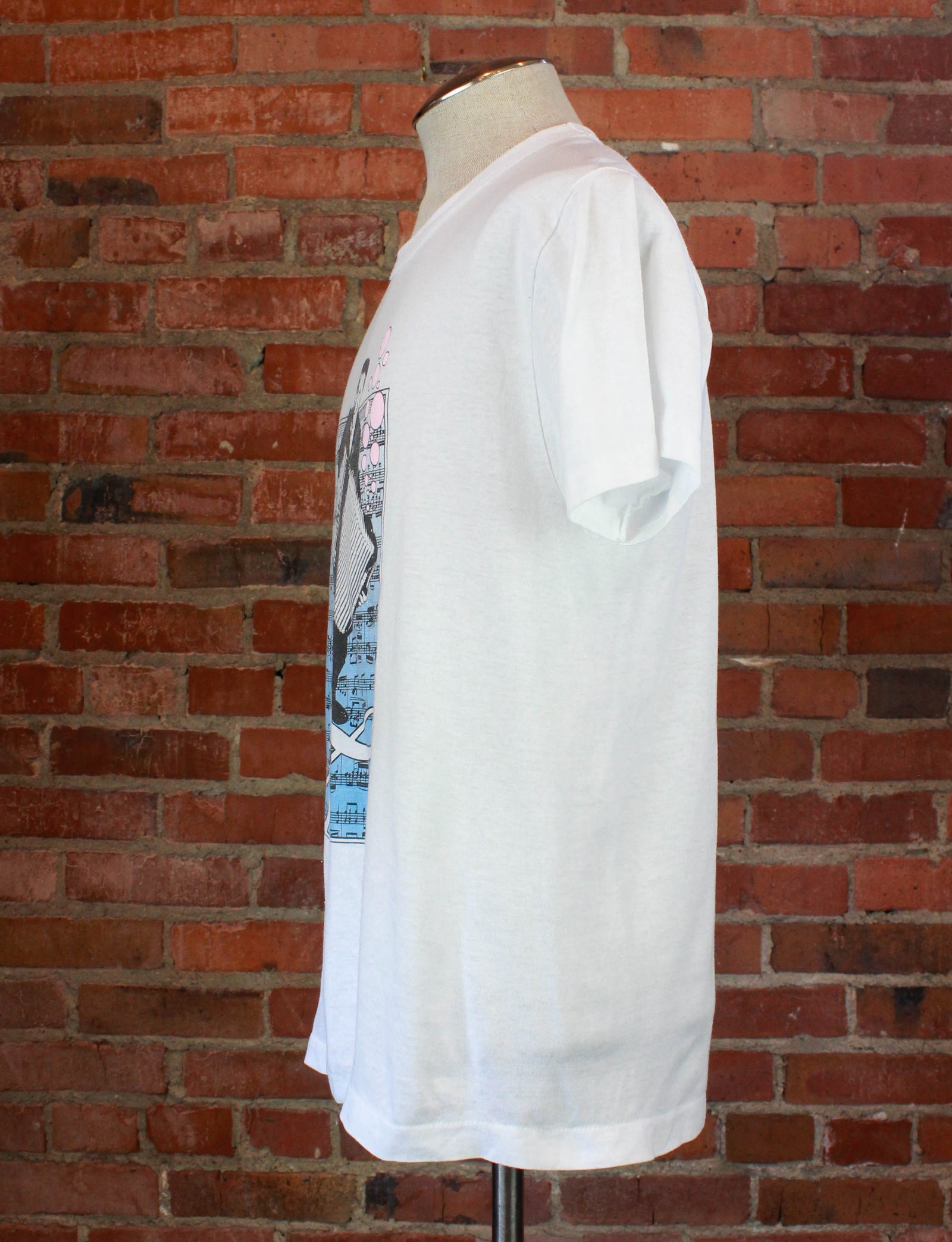 Vintage 80's Lawrence Welk Graphic T Shirt White Unisex Large