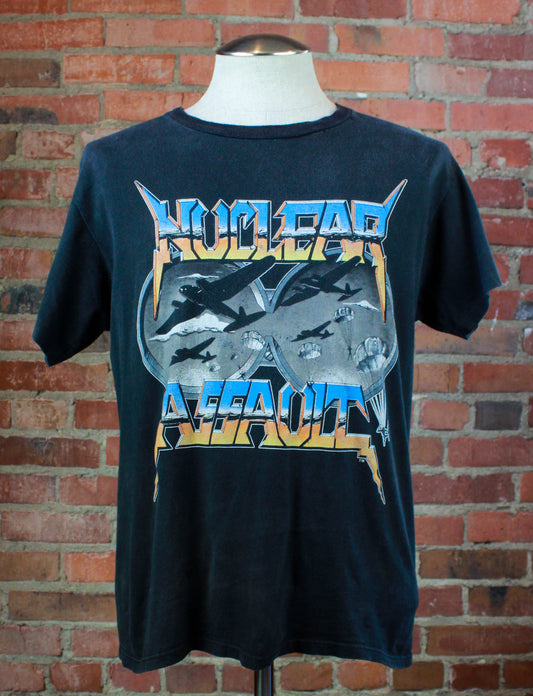Vintage 80's Nuclear Assault Concert T Shirt Assault on Amerika Black Unisex M/L