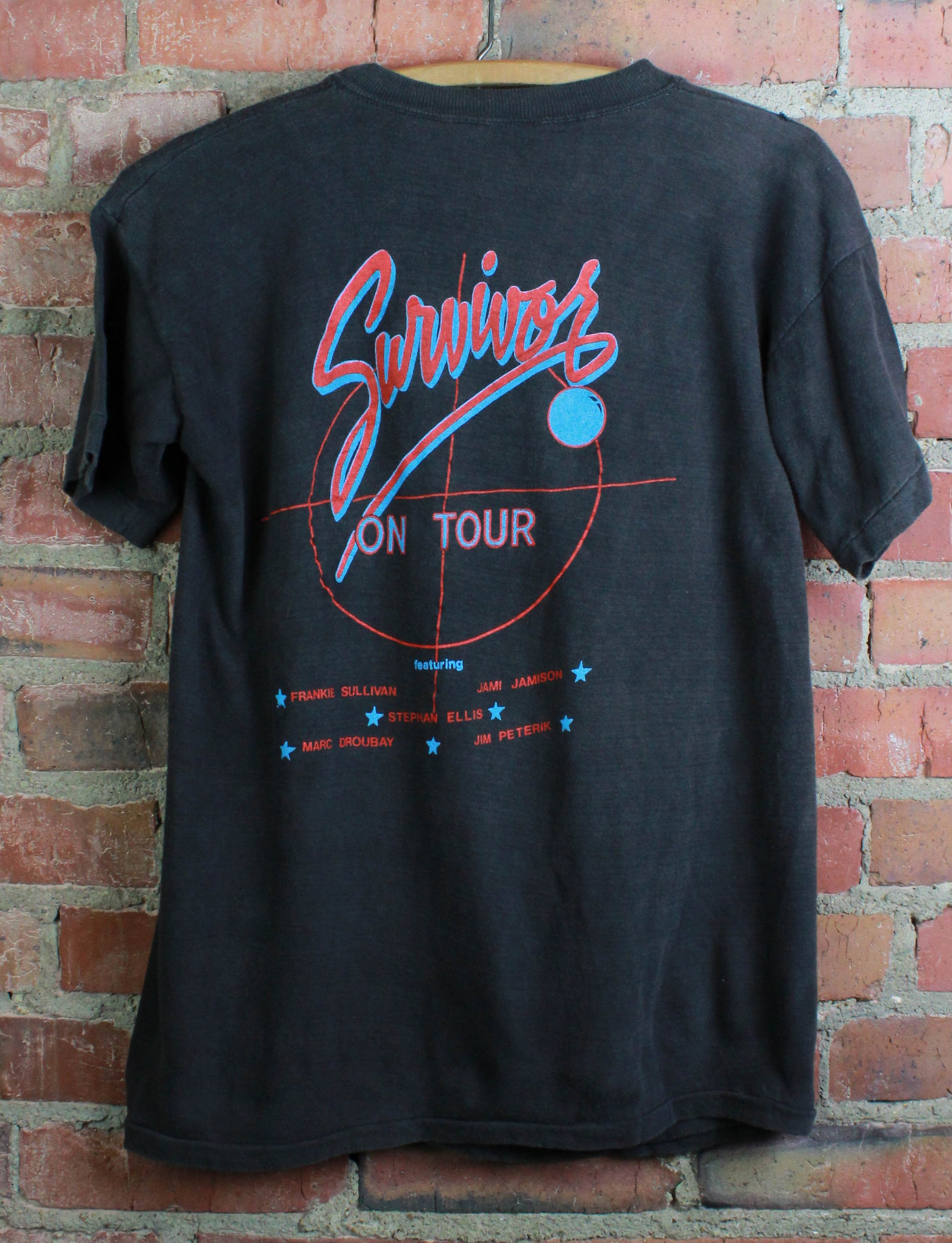 Vintage 80's Survivor Concert T Shirt On Tour Black Unisex Medium