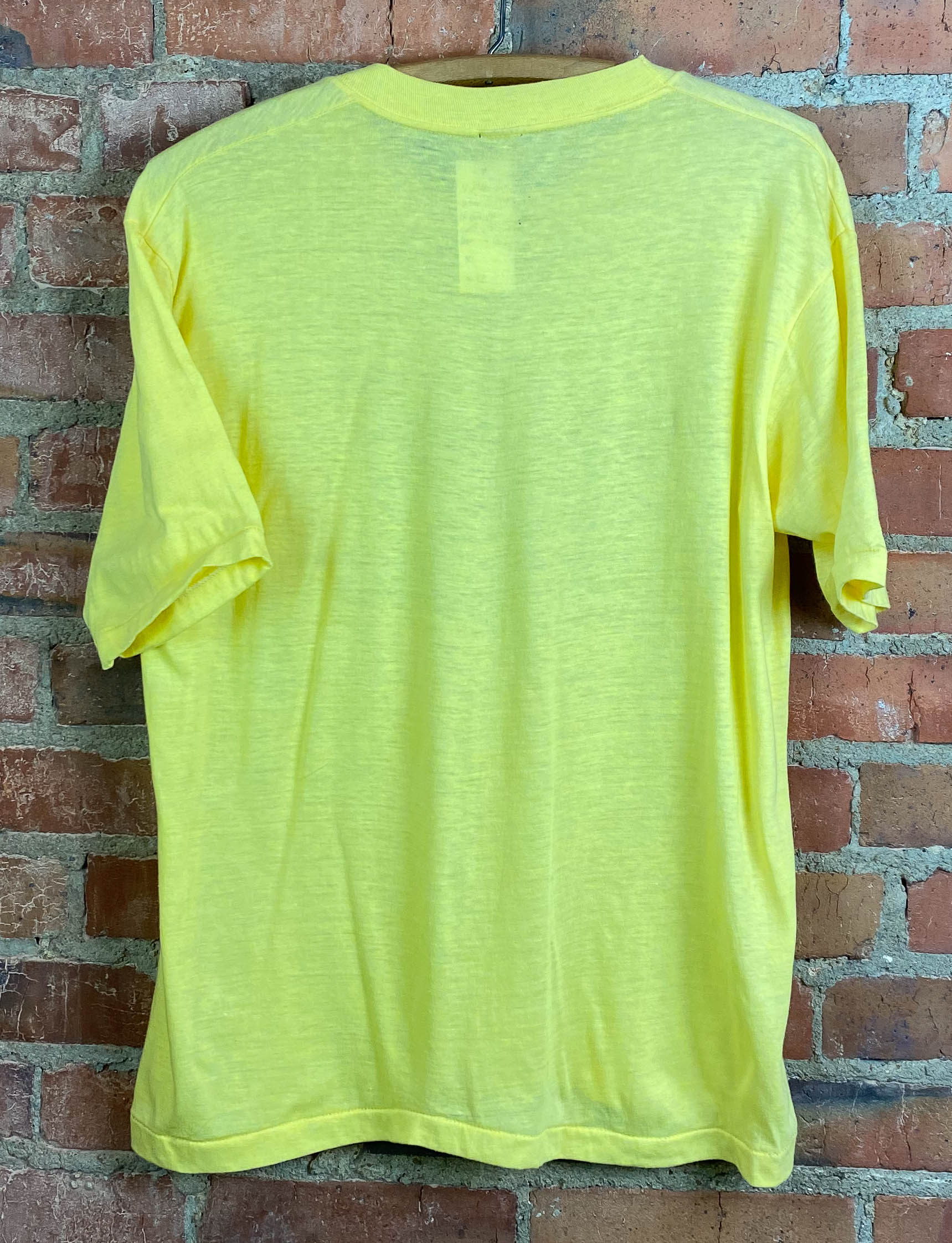 Vintage 80's When I'm Bad I'm Terrific Graphic T Shirt Iron On Transfer Yellow Unisex Large