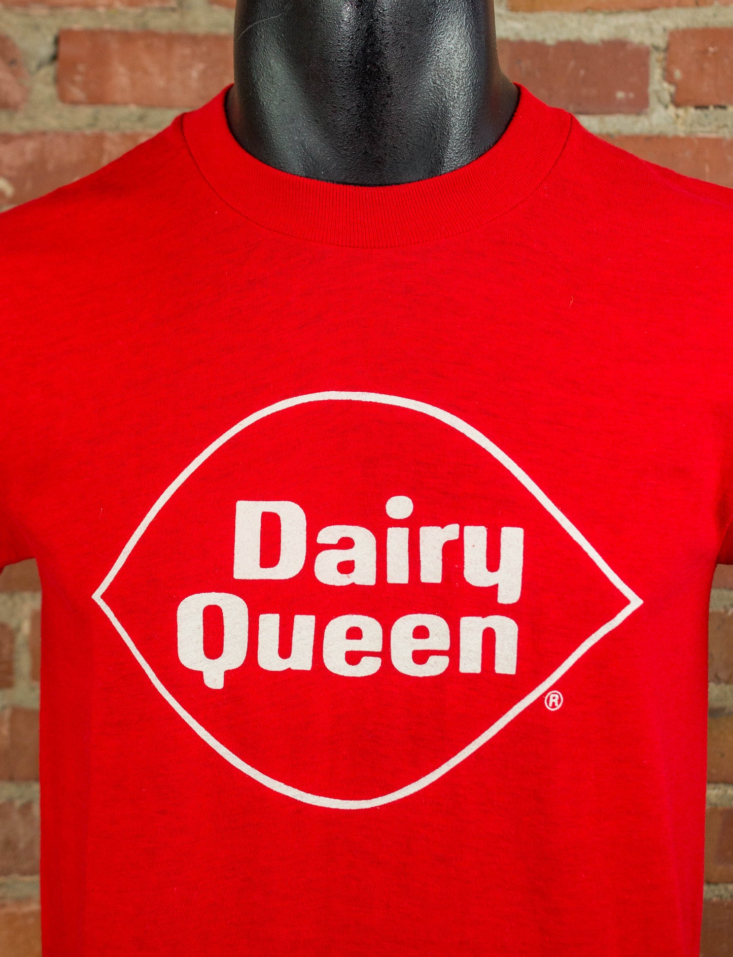 Vintage 80s Dairy Queen Logo Red Graphic T Shirt Unisex Small