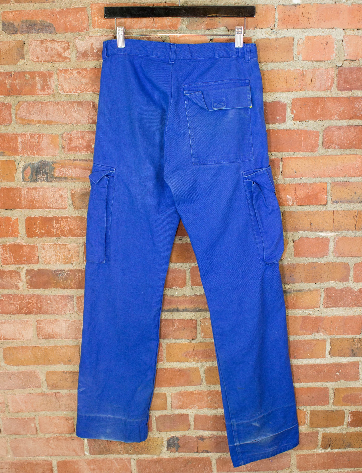 Vintage 80s Light Blue French Cargo Work Pants Size 29x33