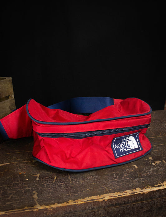 Vintage 80s North Face Red Nylon Fanny Pack