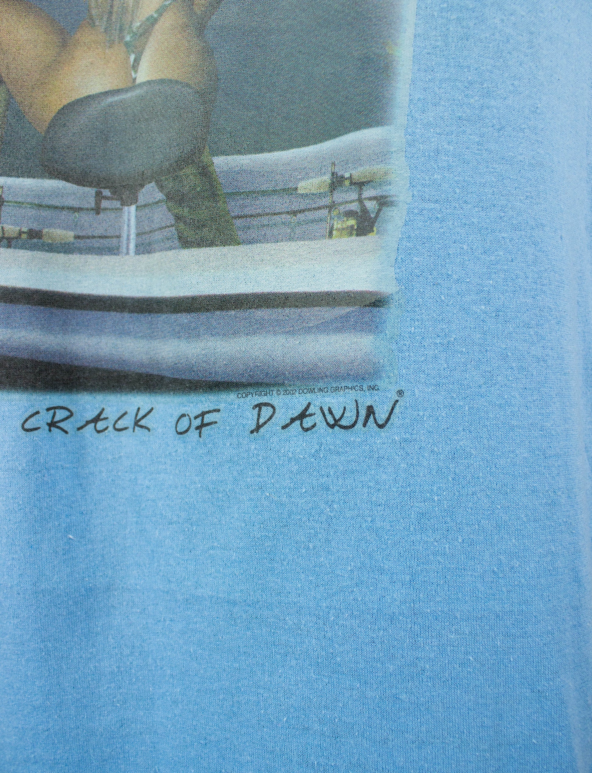 Vintage 80s Nothing Is Finer Than Fishing at the Crack of Dawn Blue Iron On Graphic Tank Top Unisex XL