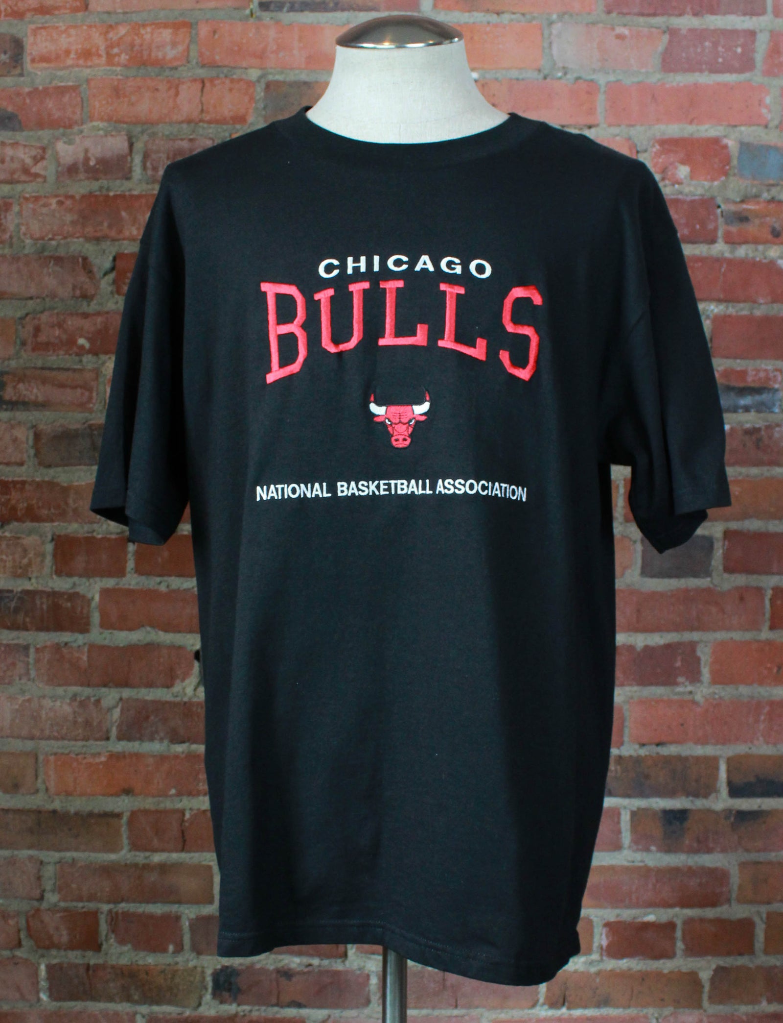 Chicago Bulls Lee Crewneck Long Sweatshirt Black VTG 90s NBA Gift