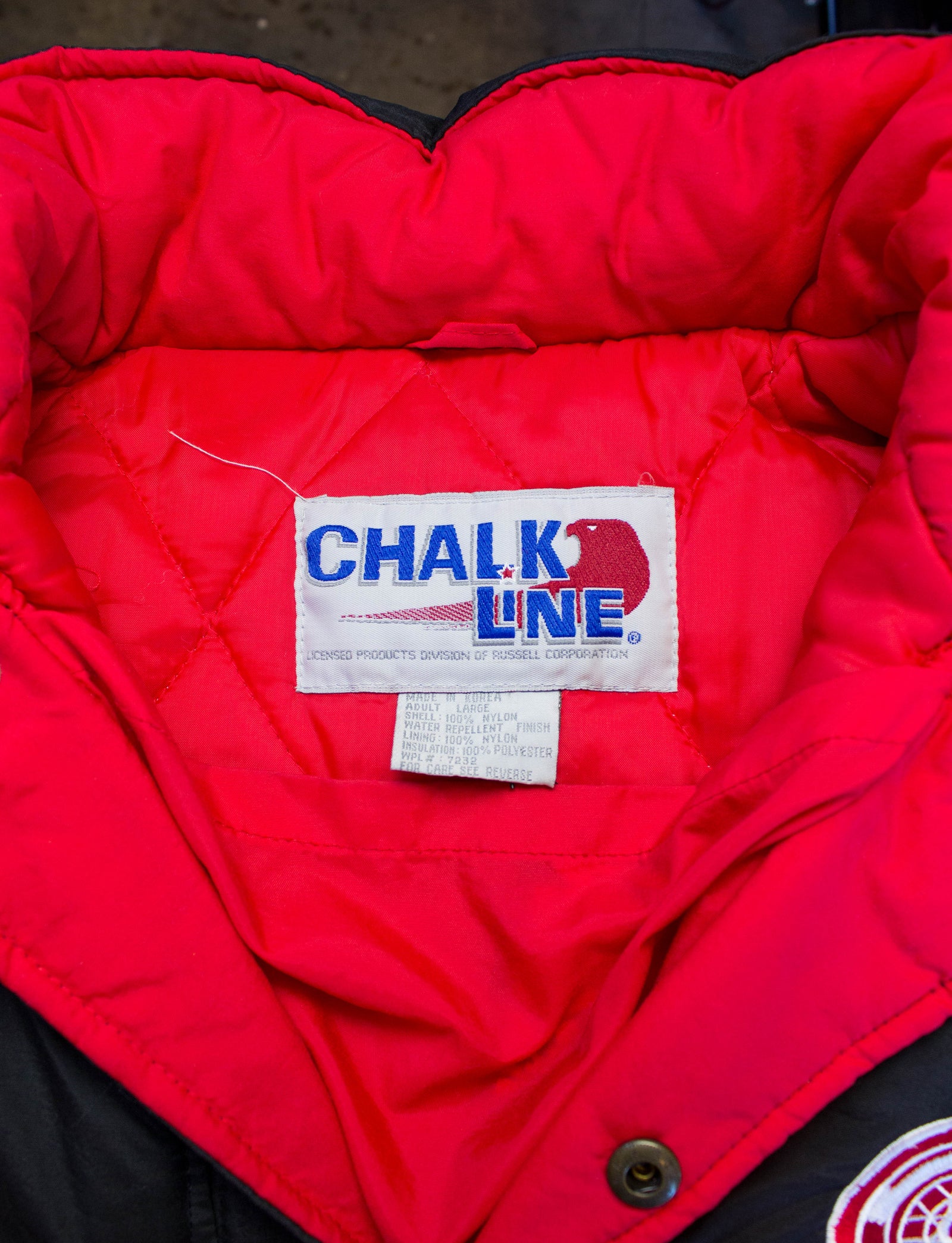 Vintage 90s Chalk Line Detroit Red Wings Puffer Jacket Unisex