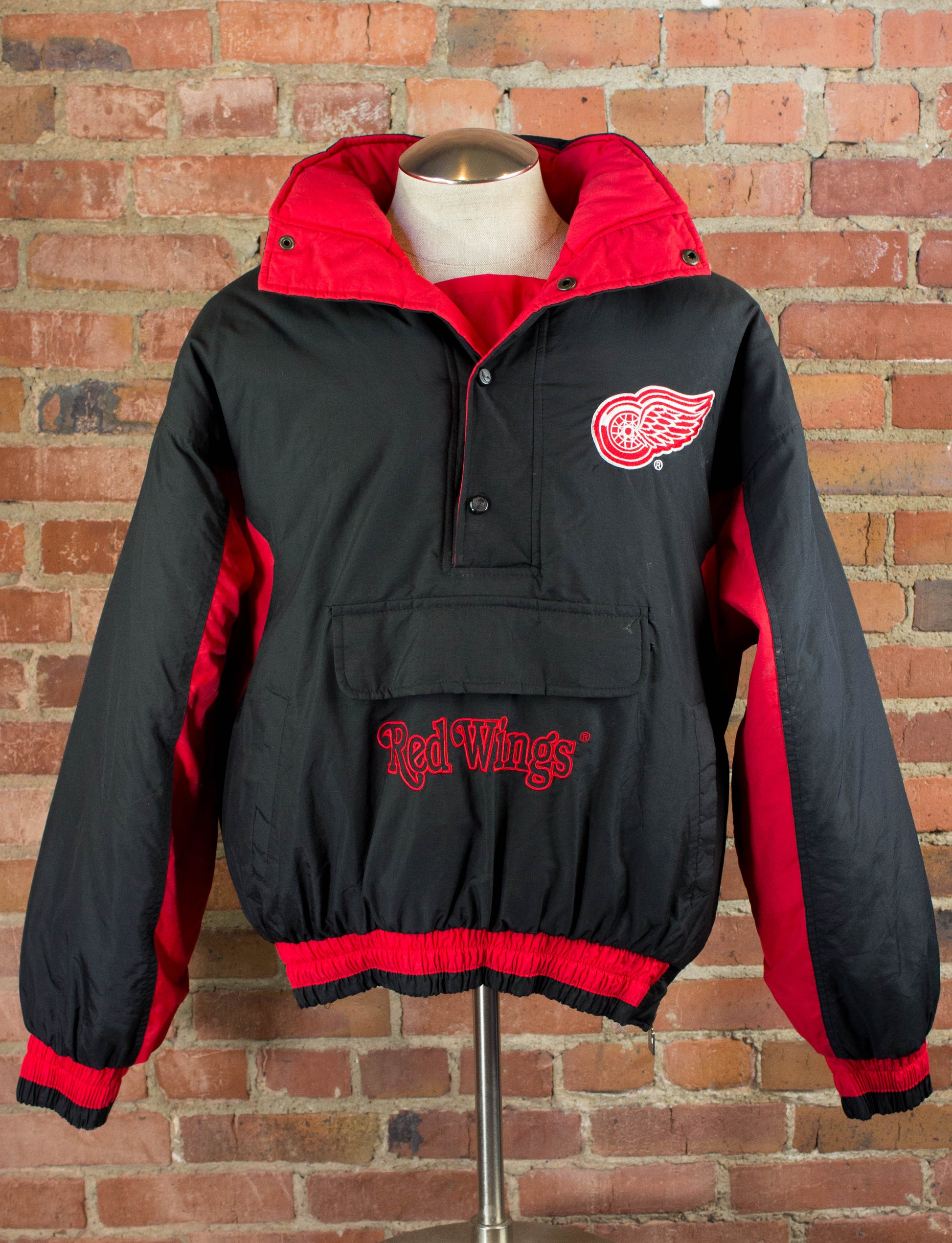 Vintage 90s Chalk Line Detroit Red Wings Puffer Jacket Unisex Large