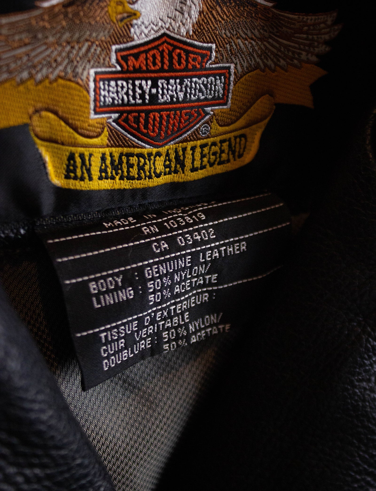 Harley Davidson Ladies Genuine Black Leather Belt