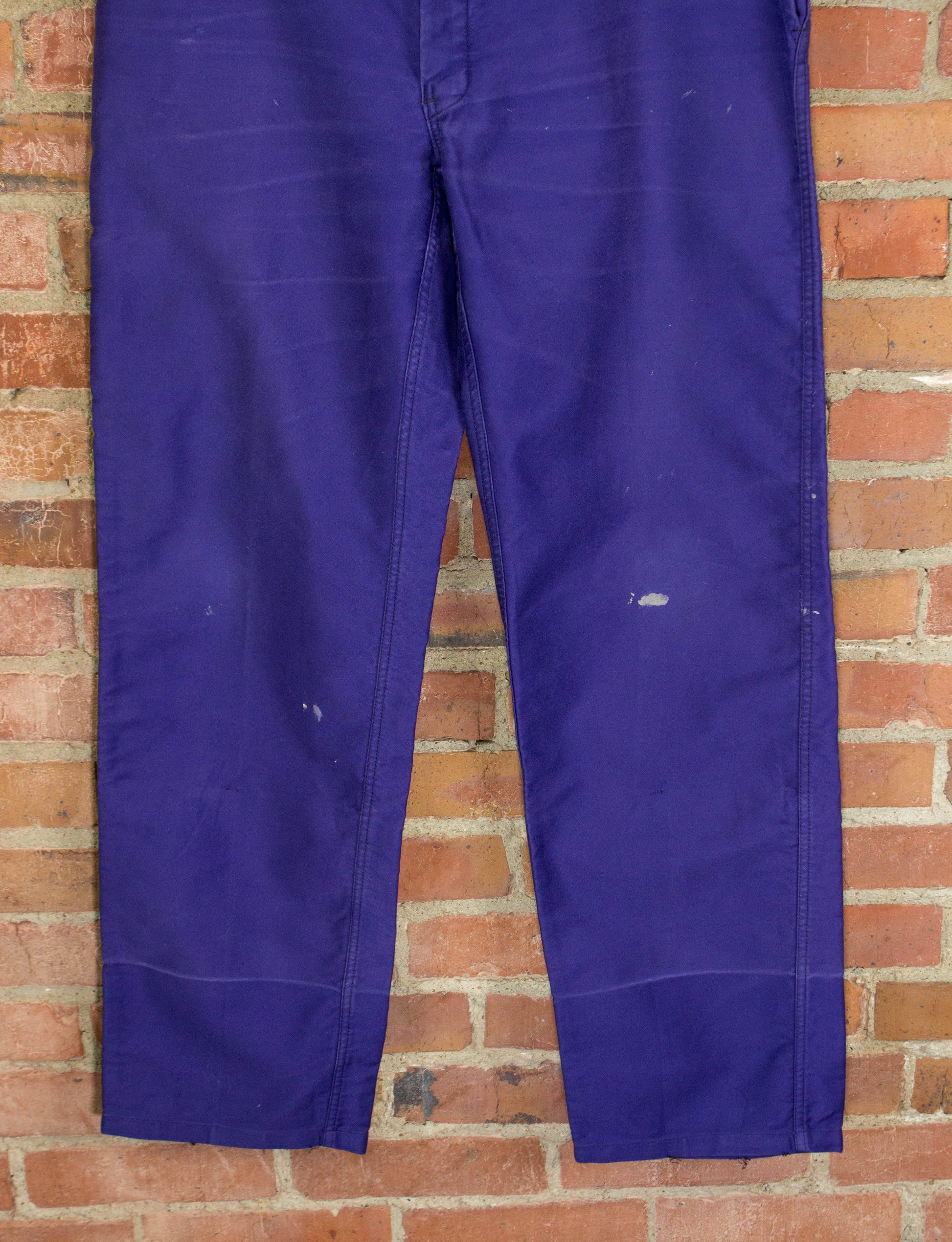 Vintage Adolphe Lafont Faded Purple Moleskin French Work Pants Size 36x32