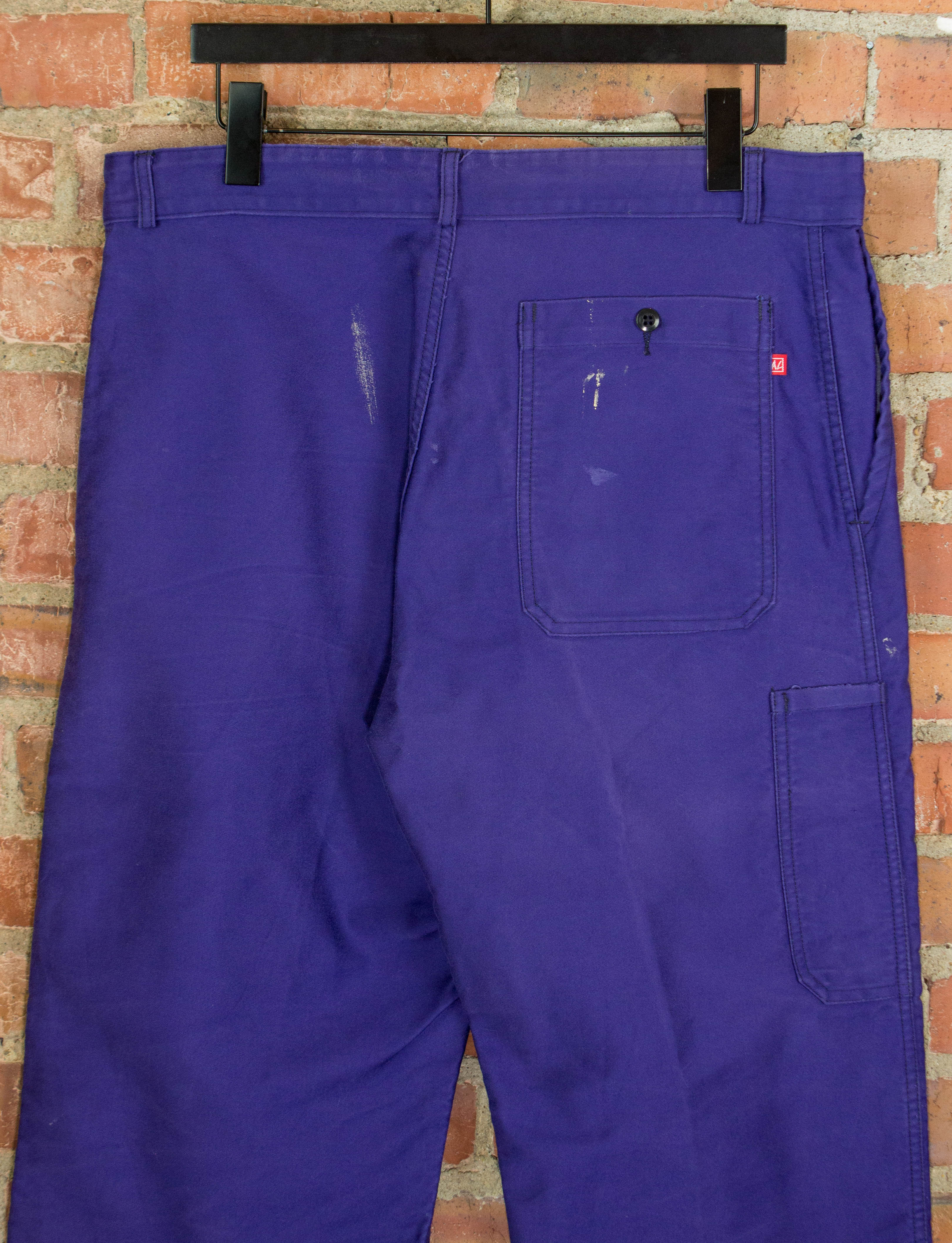 Vintage Adolphe Lafont Faded Purple Moleskin French Work Pants 