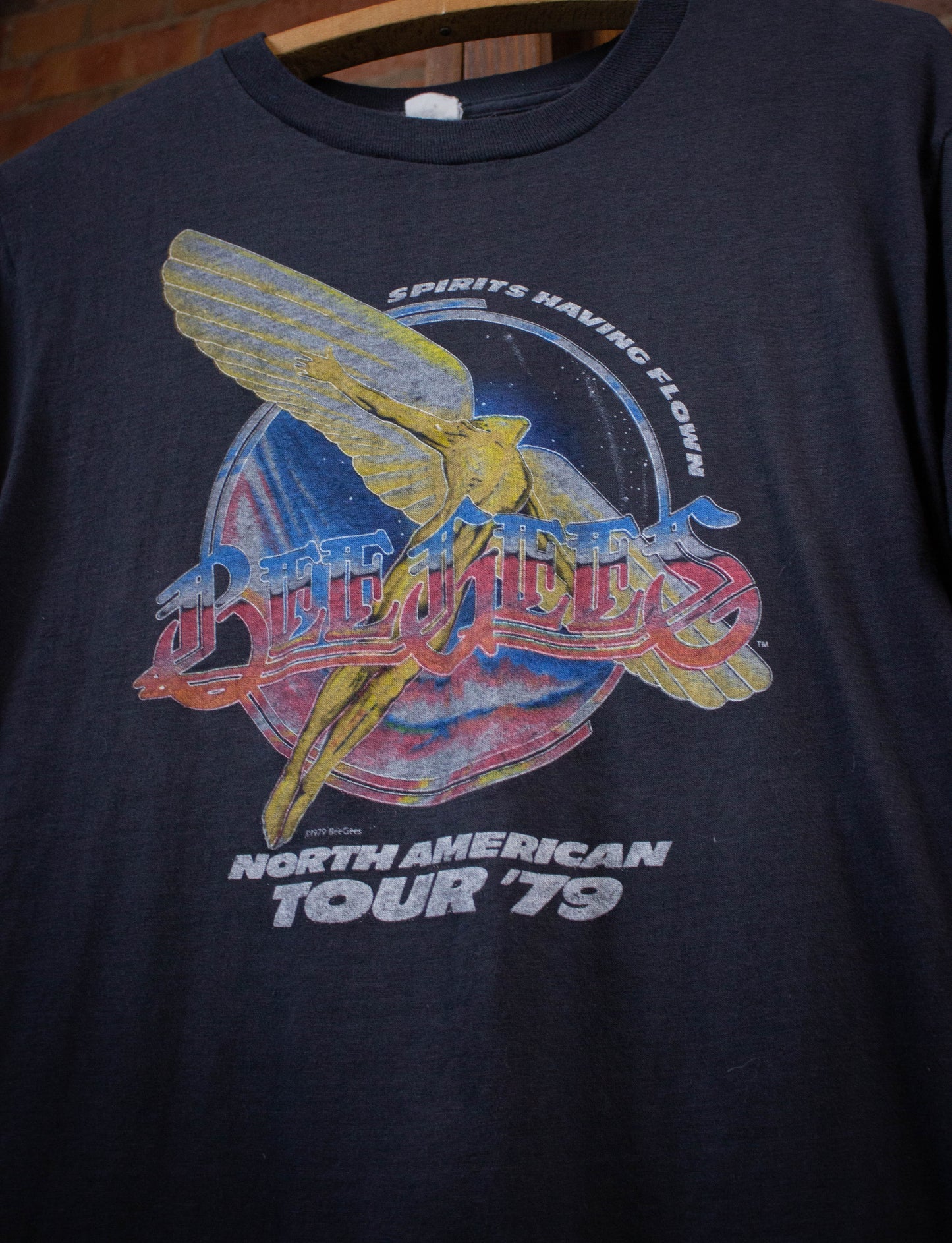 Vintage Bee Gees North American Tour Concert T Shirt 1979 Black Medium