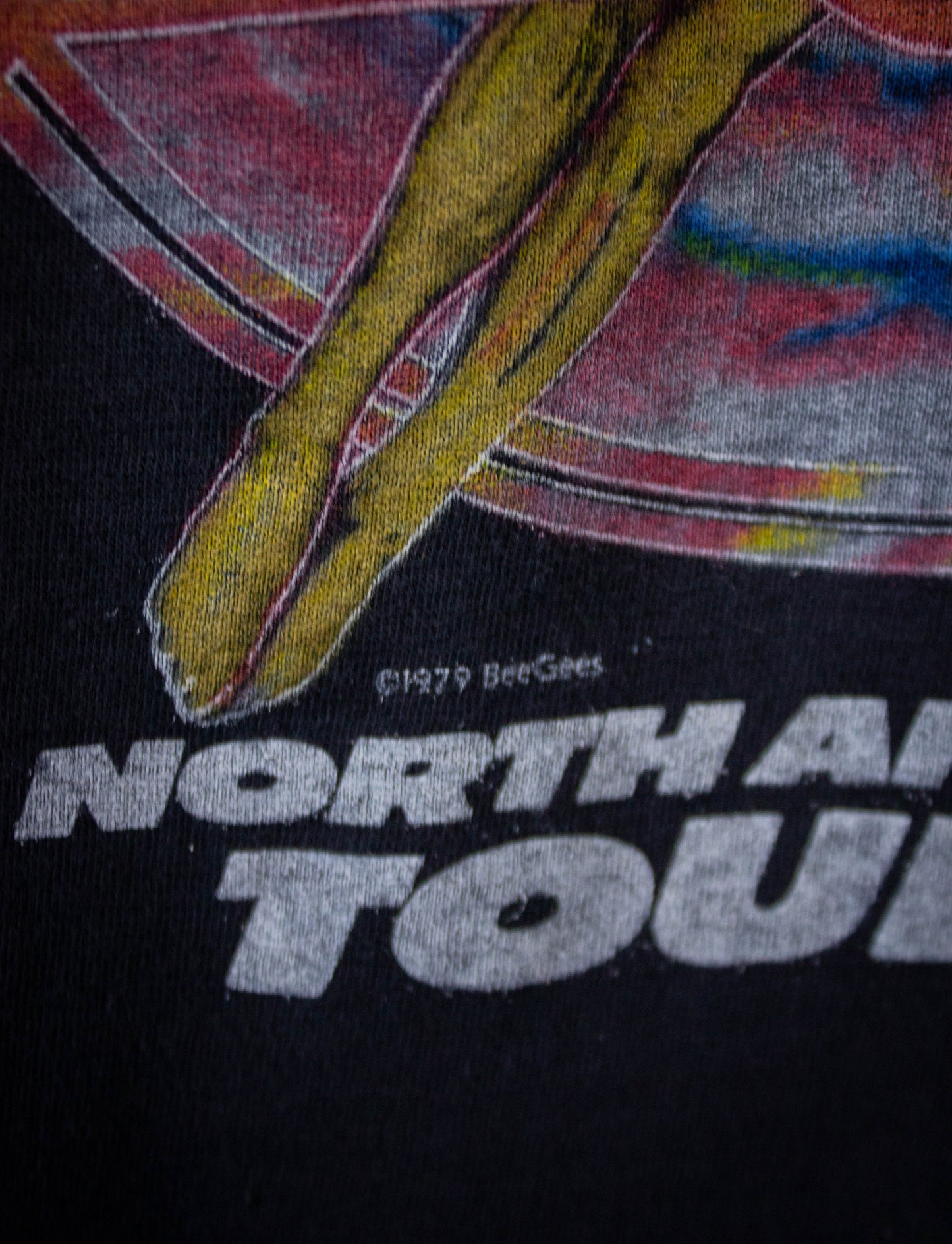 Vintage Bee Gees North American Tour Concert T Shirt 1979 Black Medium