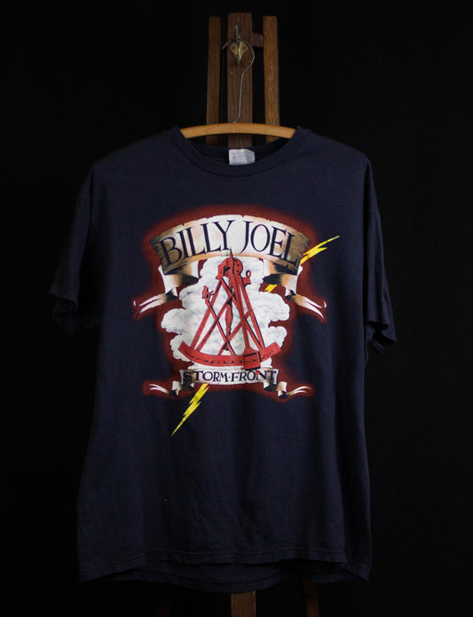 Vintage Billy Joel 1989 Storm Front Concert T Shirt Black XL