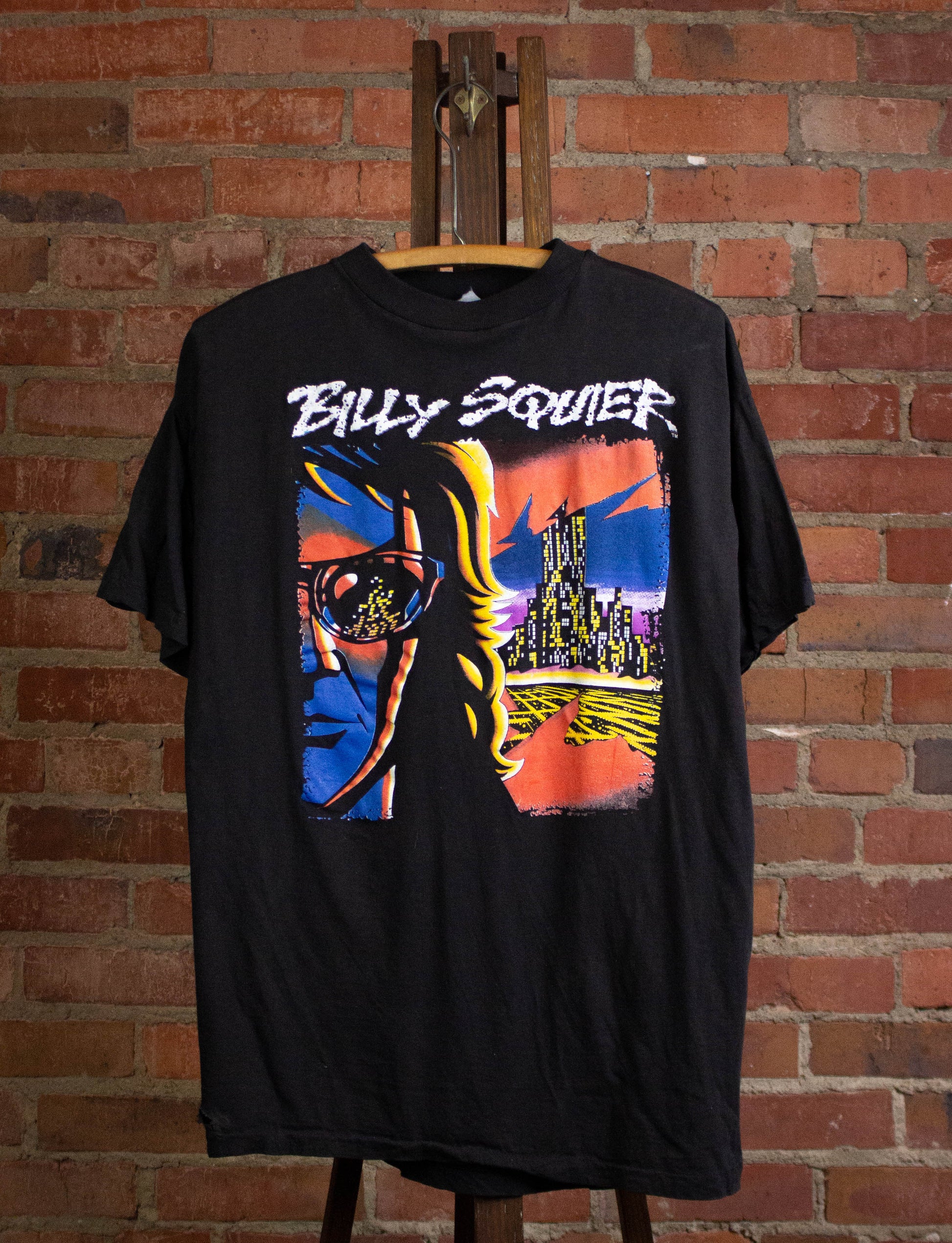 Vintage Billy Squier 1991 Creatures Tour Concert T Shirt Black XL