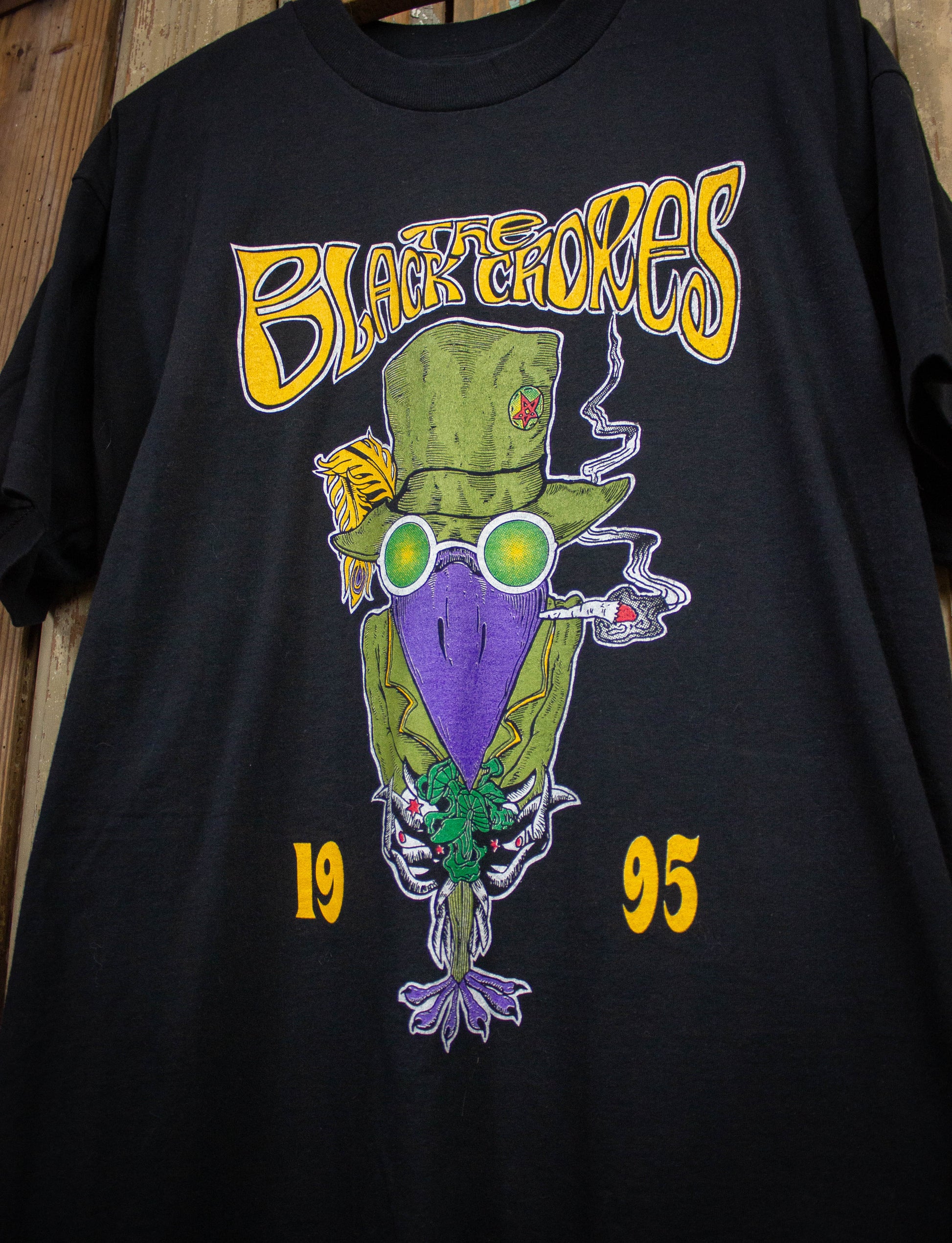 Vintage Black Crowes Tour Concert T Shirt 1995 Black XL