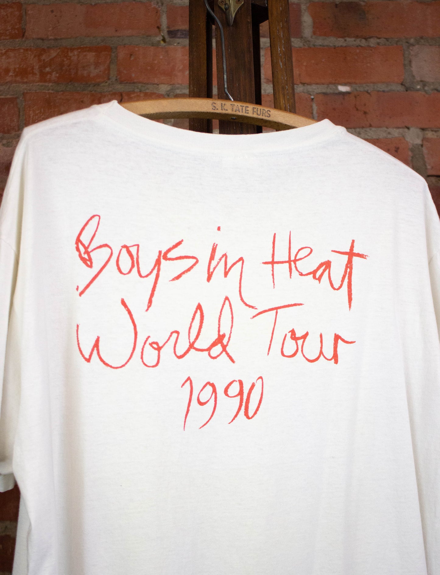 Vintage Britny Fox 1990 Boys in Heat World Tour Concert T Shirt White XL