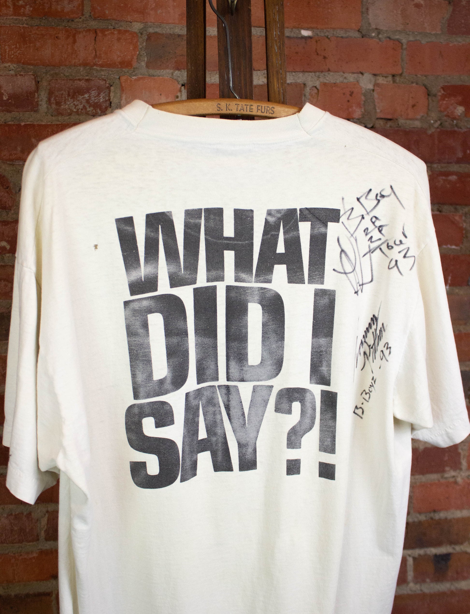 Vintage Bullet Boys 1989 What Did I Say?! Signed Concert T Shirt White XL