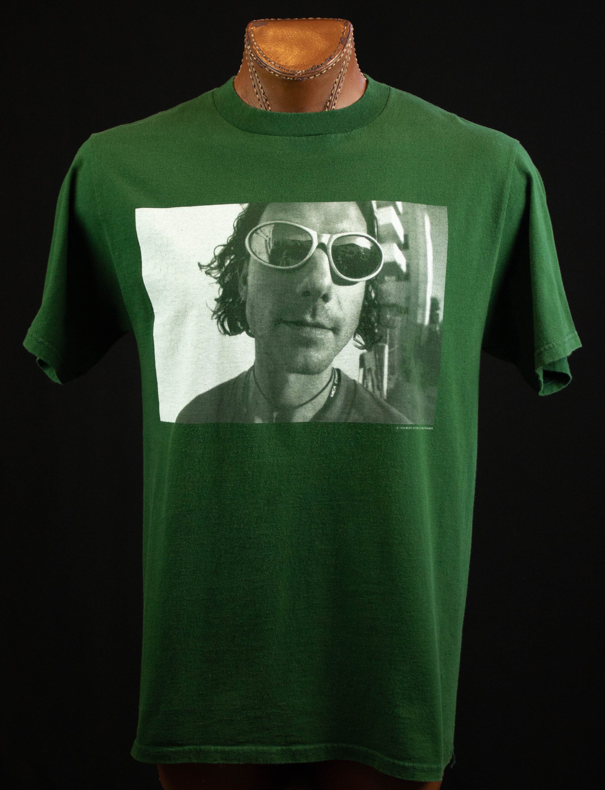 Vintage Bush Concert T Shirt 1996 Gavin Rossdale Photo Forest Green Large