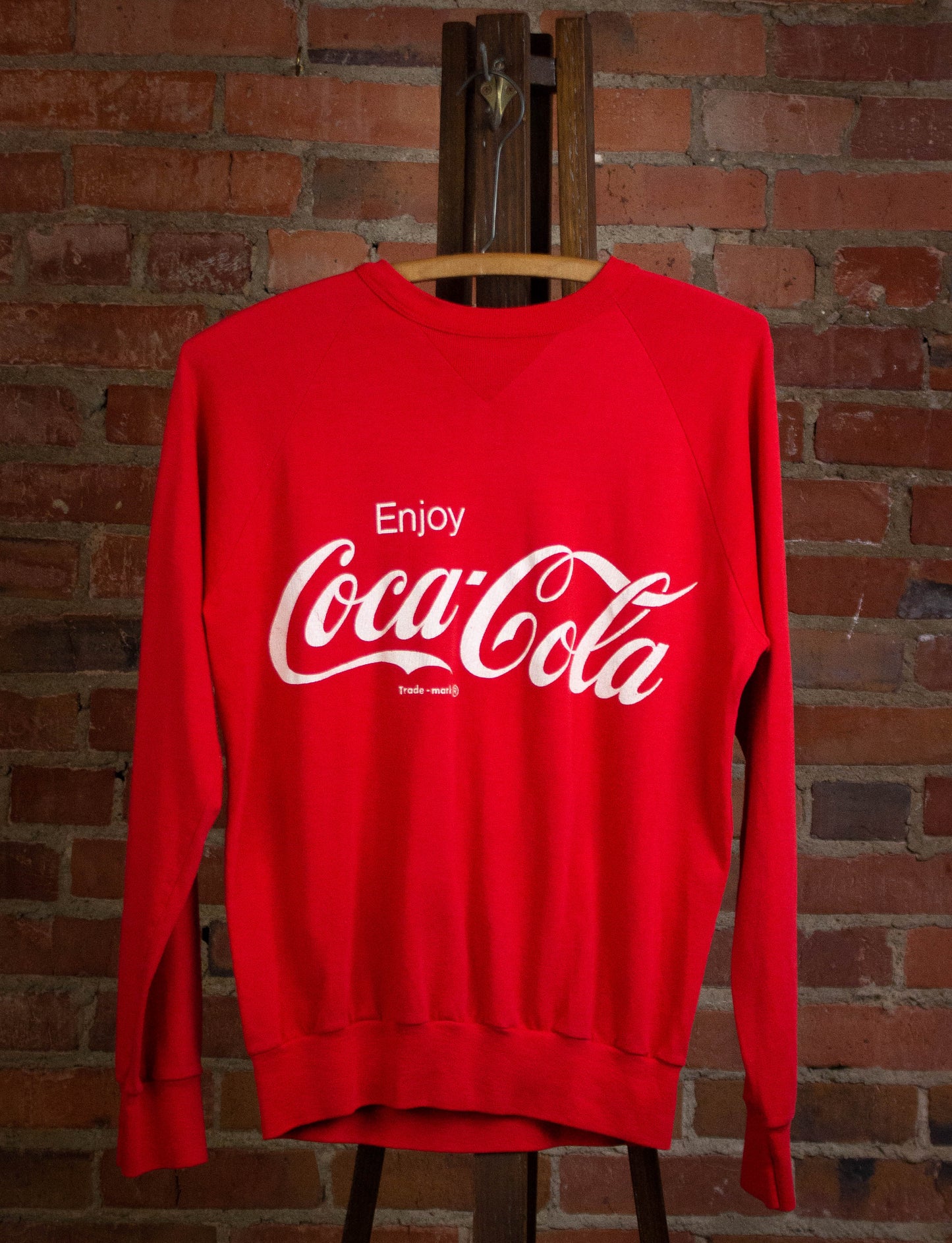 Vintage Coca Cola Sweatshirt 80s Red Medium