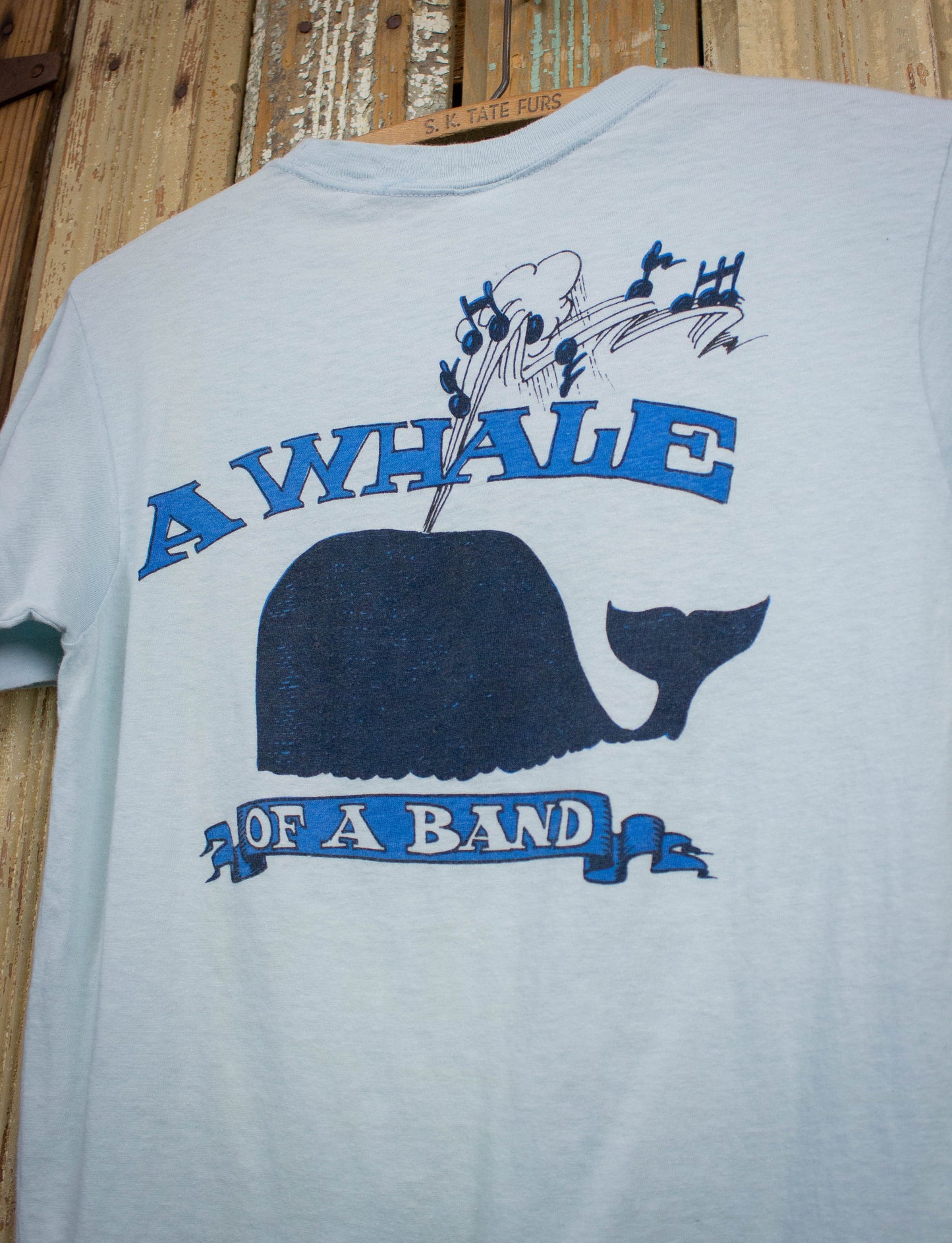 Vintage Commander Cody Band Whale of a Band Concert T Shirt 70s Light Blue Small