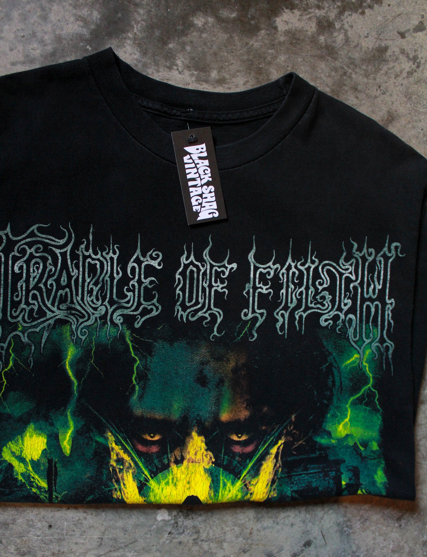 Vintage Cradle of Filth Concert T Shirt Damnation Cut Off Black Unisex Large