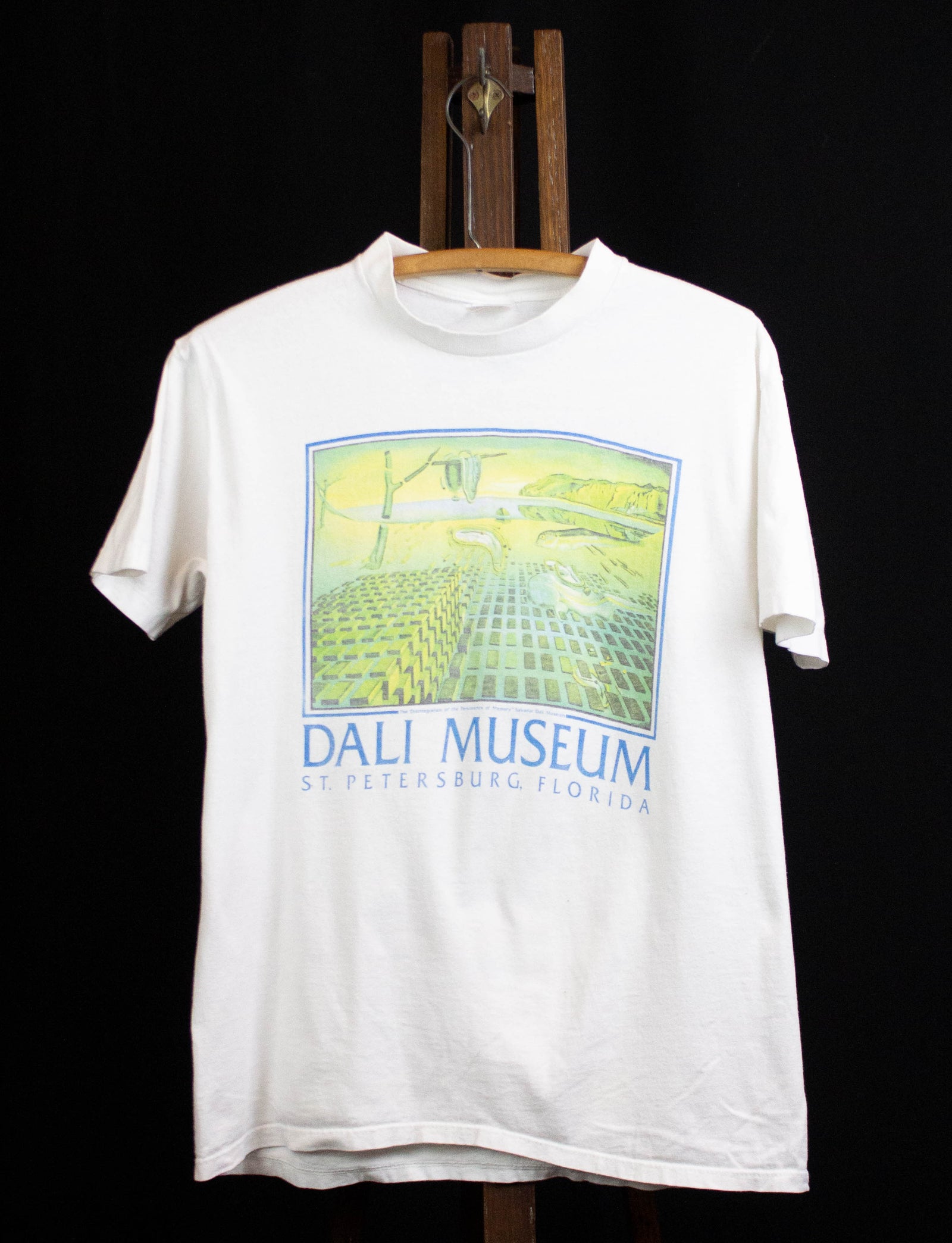 Vintage 90s Salvador Dali The Disintegration of the Persistence of Memory  Dali Museum Graphic Art T Shirt White Large