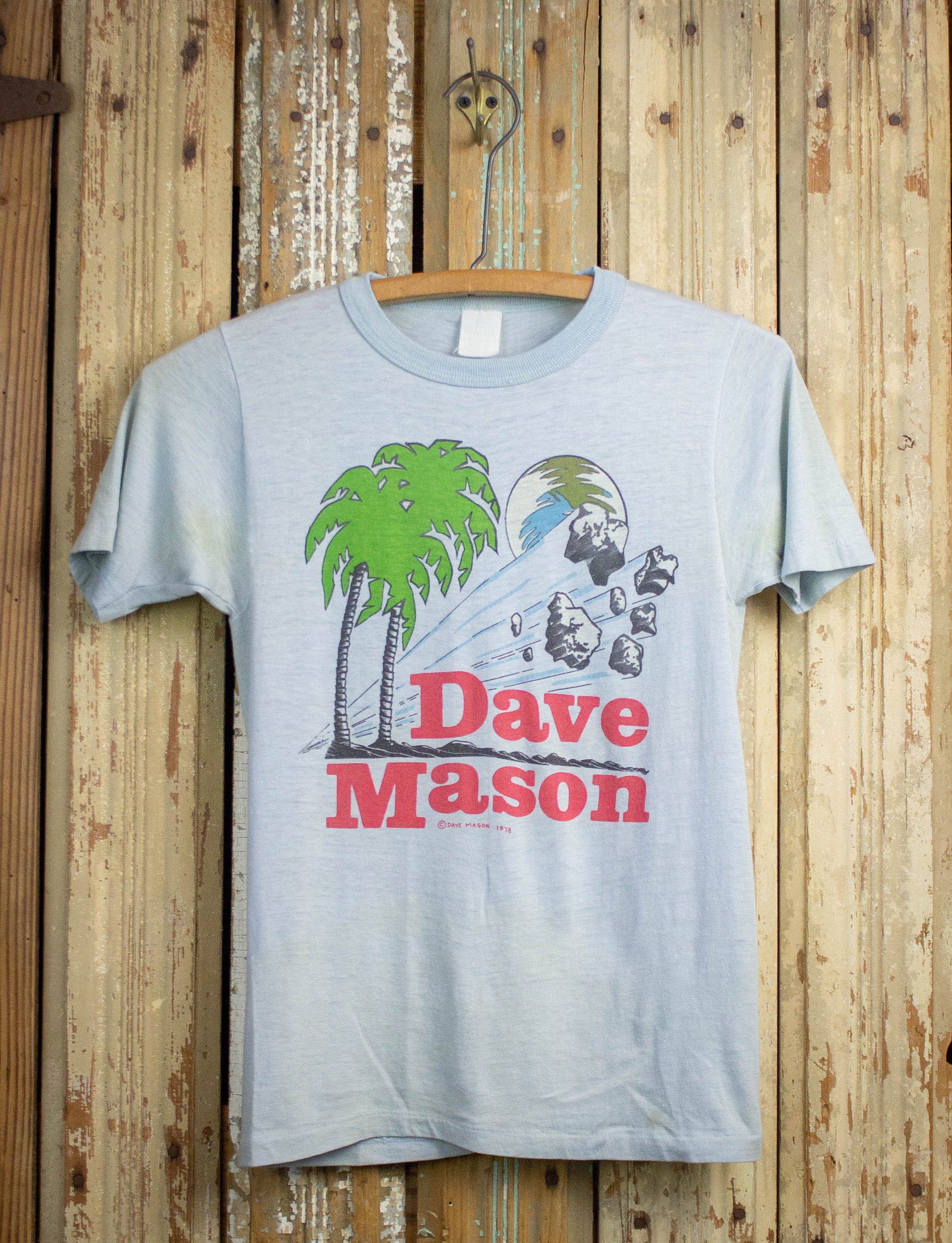 Vintage Dave Mason Concert T Shirt 1978 Light Blue XS