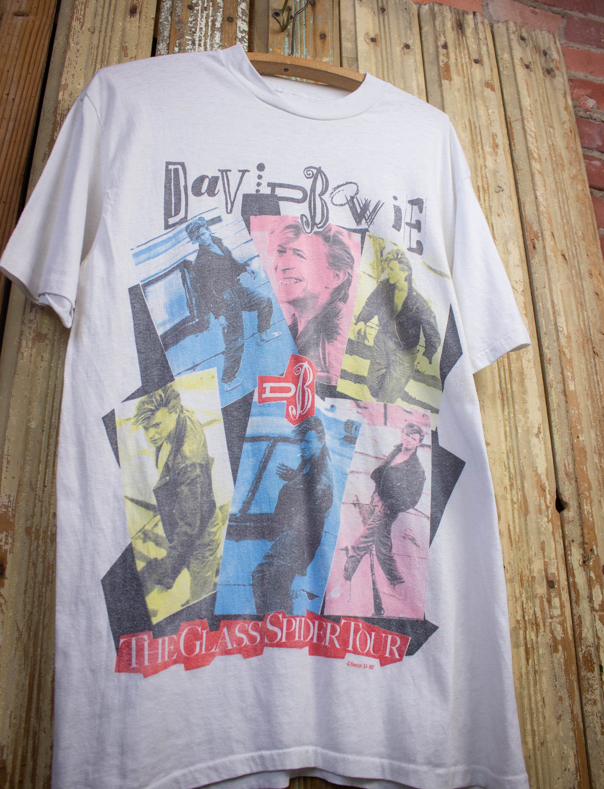 Vintage David Bowie Glass Spider Concert T Shirt 1987 White XL