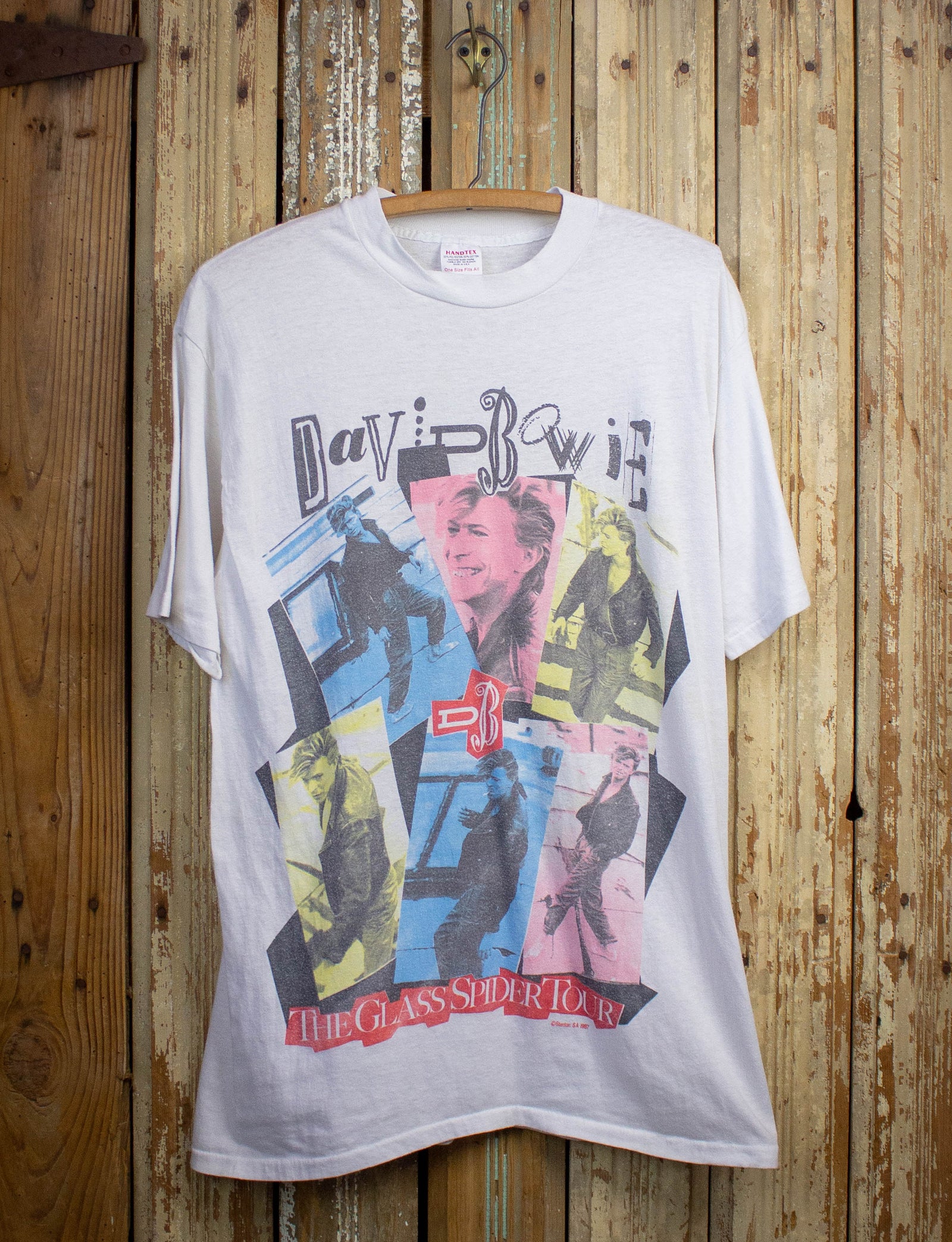Lily bjerg Mudret Vintage David Bowie Glass Spider Concert T Shirt 1987 White XL – Black Shag  Vintage