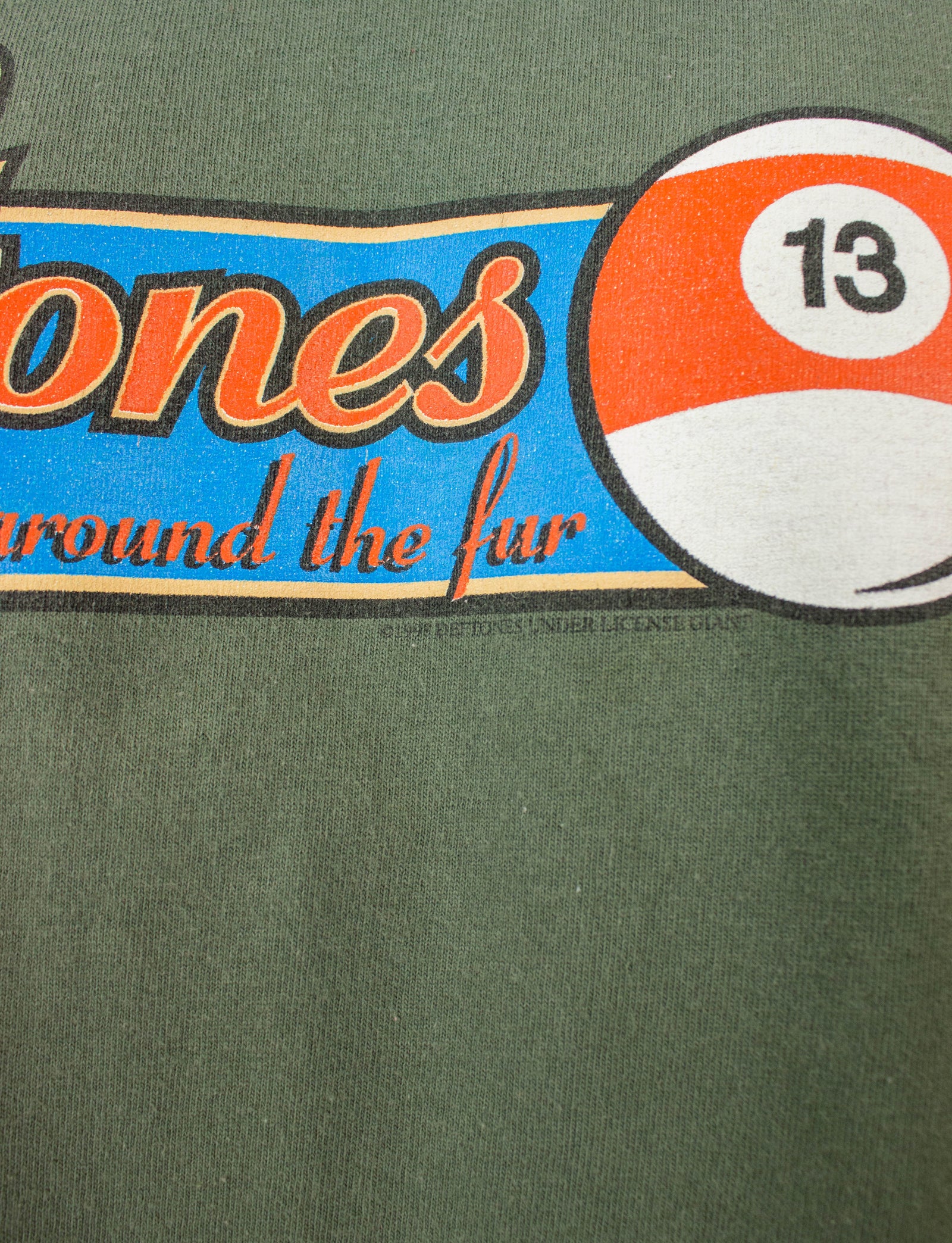 Vintage Deftones Concert T Shirt 1998 Around The Fur US Tour Pool Ball Green XL