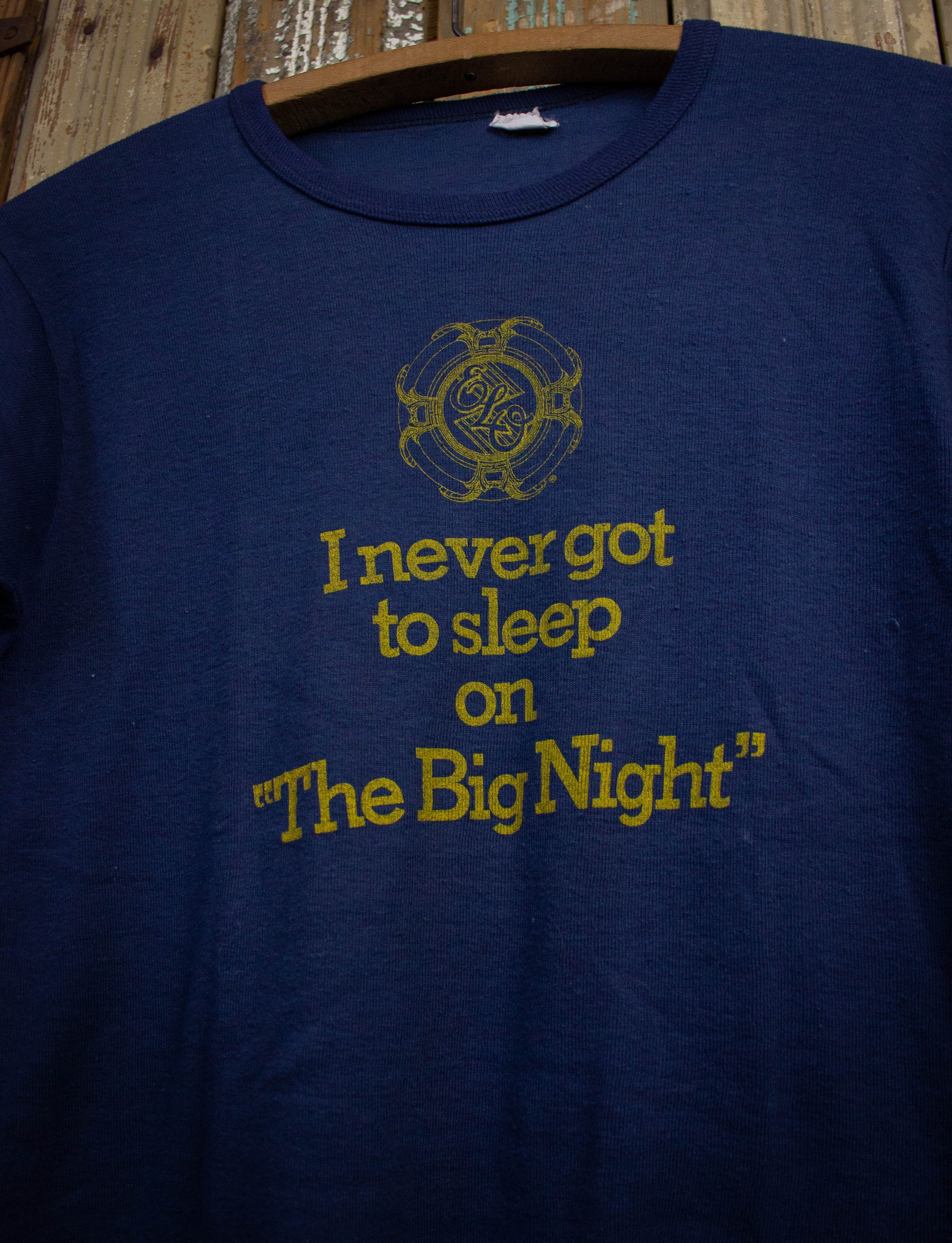 Vintage Electric Light Orchestra I Never Got To Sleep Crew Concert T Shirt 1977 Blue Small
