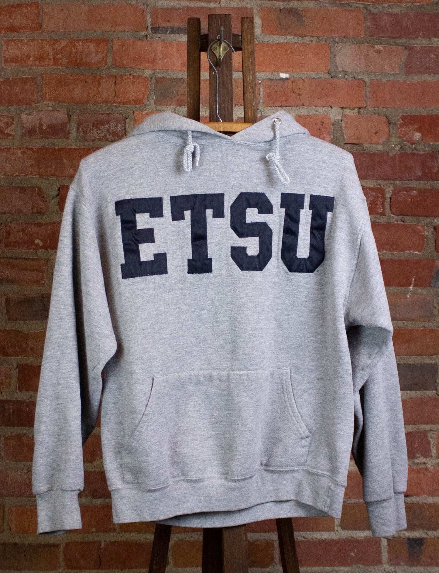 Vintage East Tennessee State University (ETSU) Hoodie 90s Gray Medium
