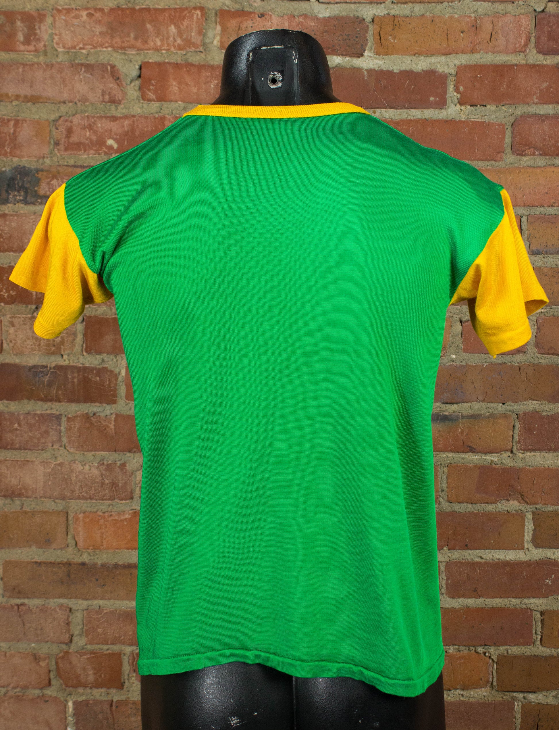 Vintage Echo Park Ducks Softball Team Jersey 60s Green and Yellow Small