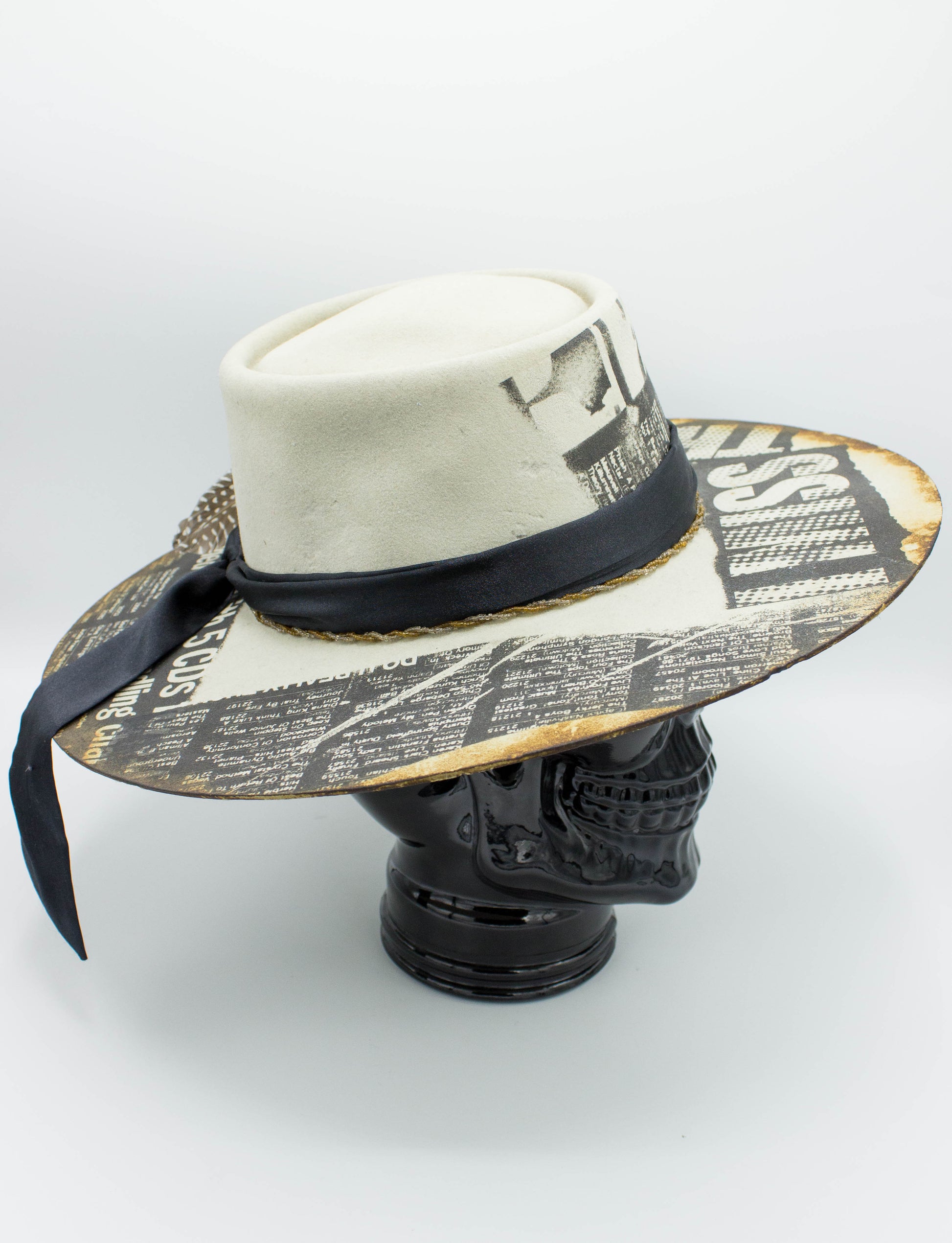 Vintage Eddy Bros 2X Fur Blend Custom B.S.V and Dead End Career Club Cowgirl Hat Size 6 7/8