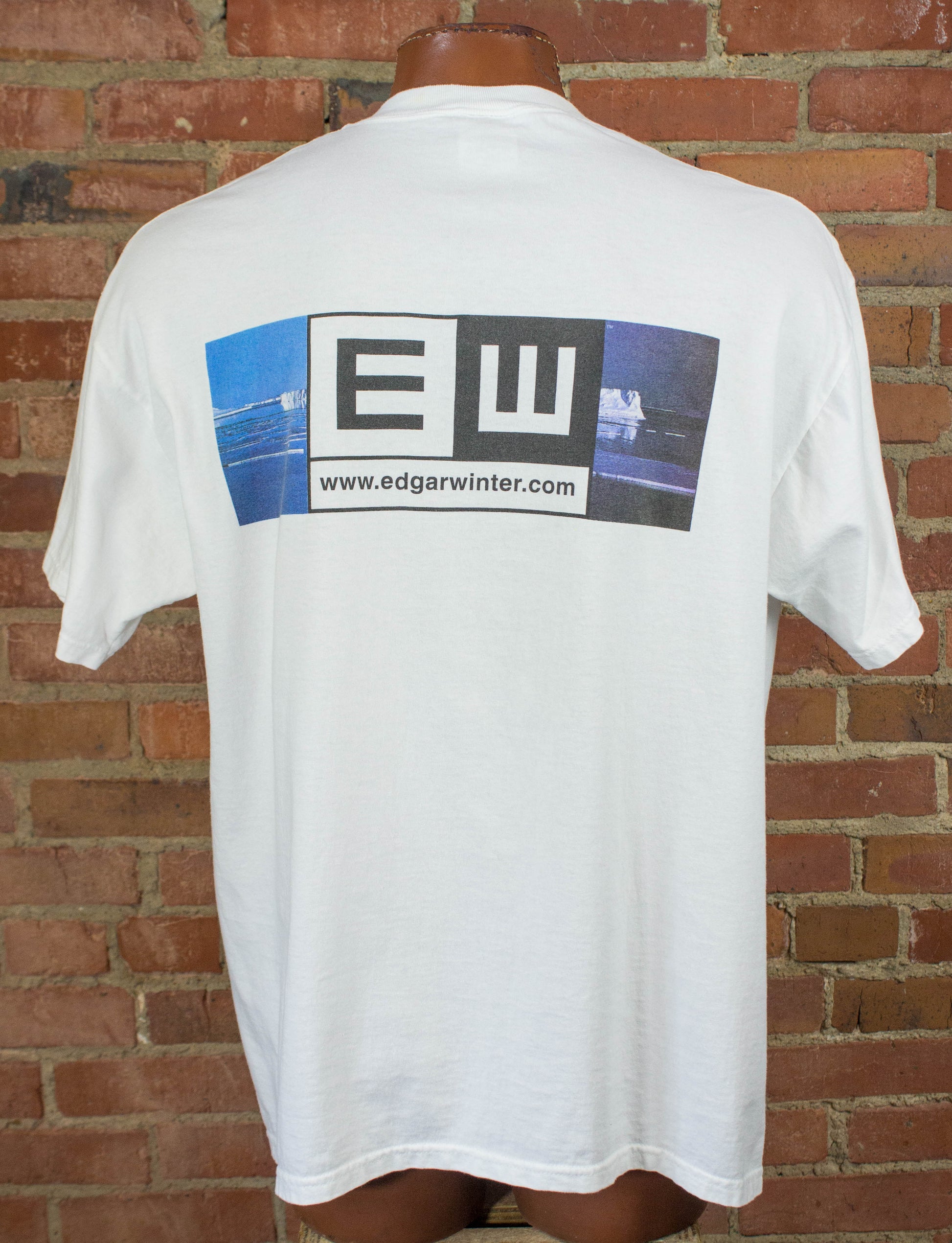 Vintage Edgar Winter Concert T Shirt 1999 Winter Blues Tour White XL
