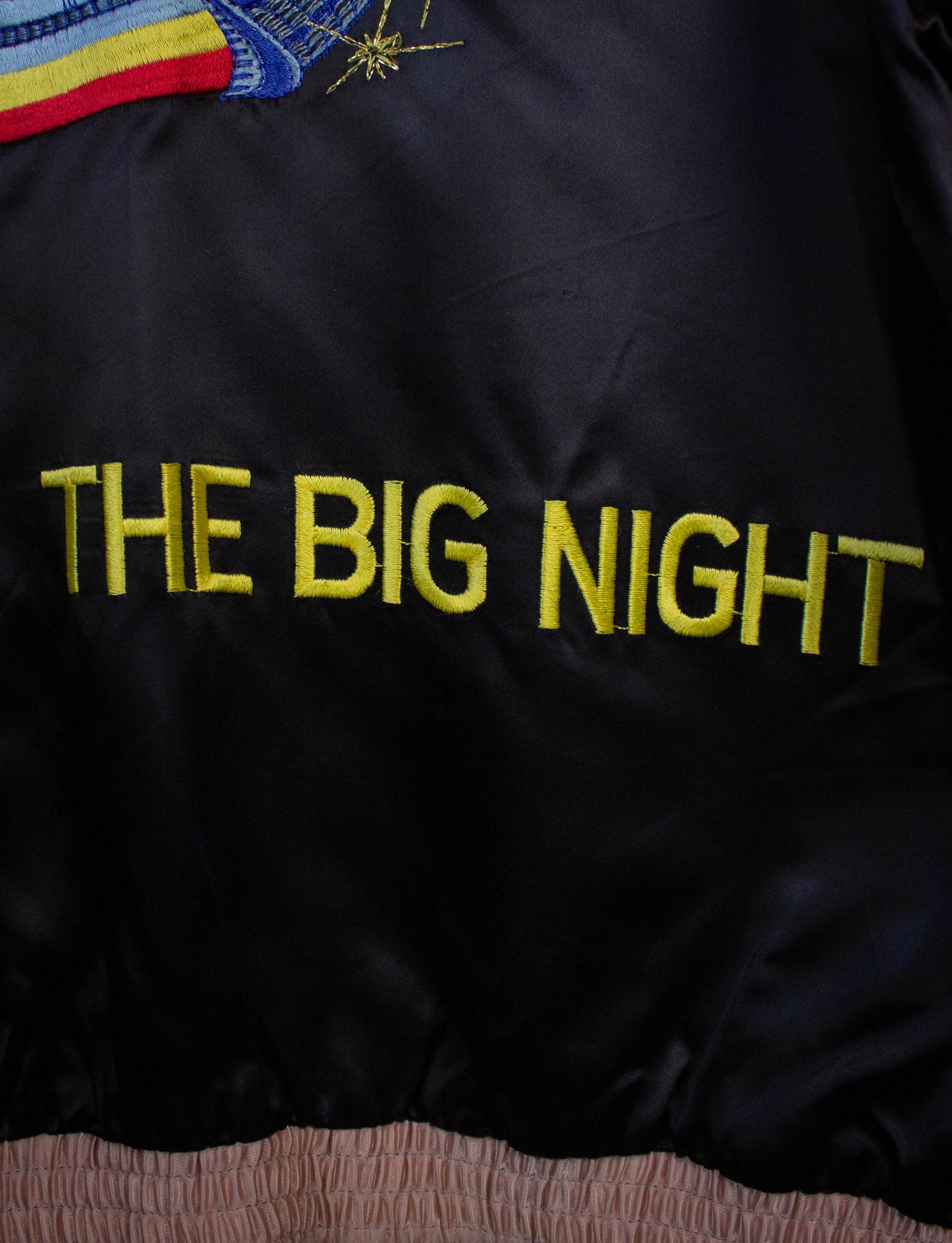 Vintage Electric Light Orchestra The Big Night Satin Tour Jacket 1978 Black and Pink Small