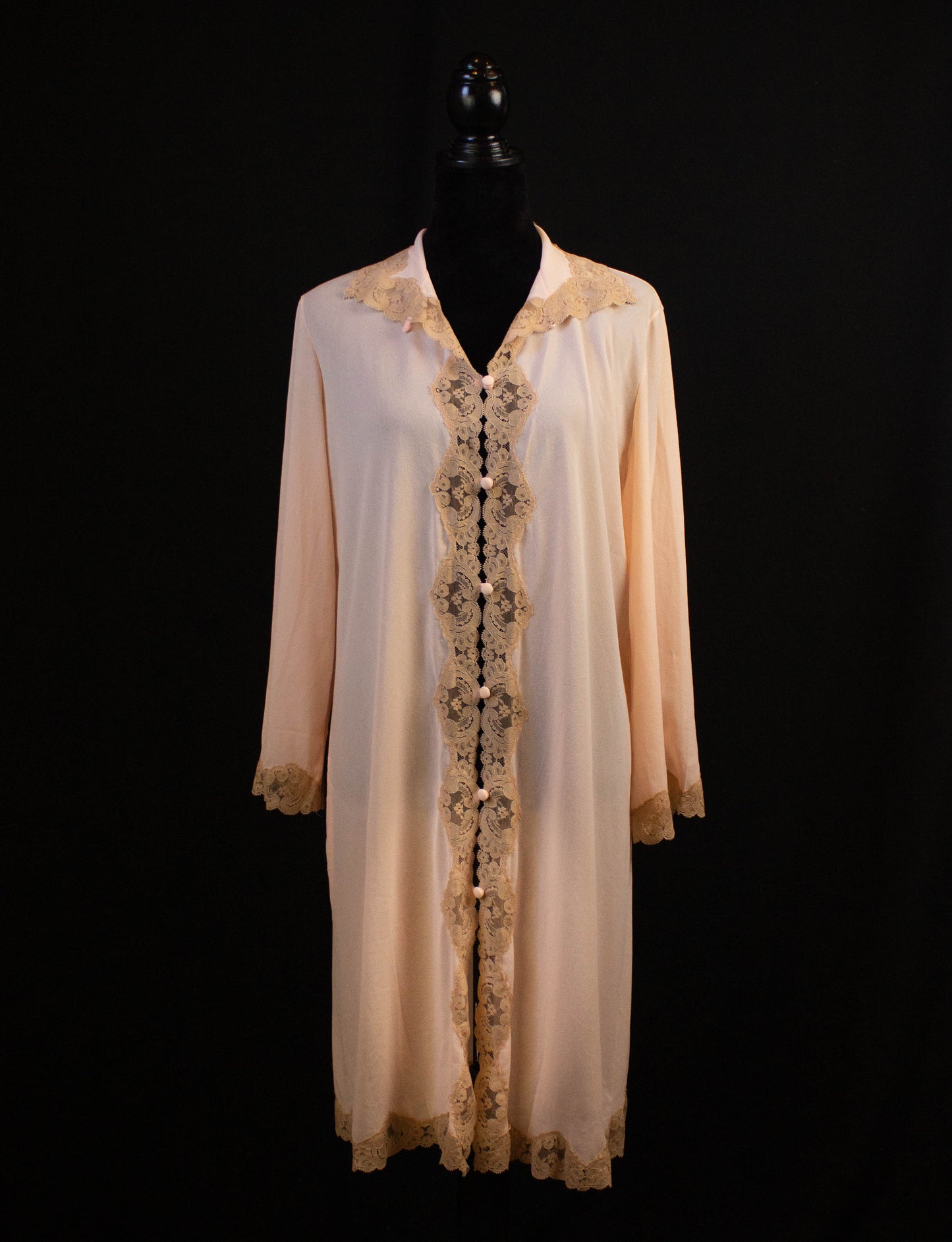 Vintage 60s Emilio Pucci Pink Sheer Long Night Gown 60s Medium