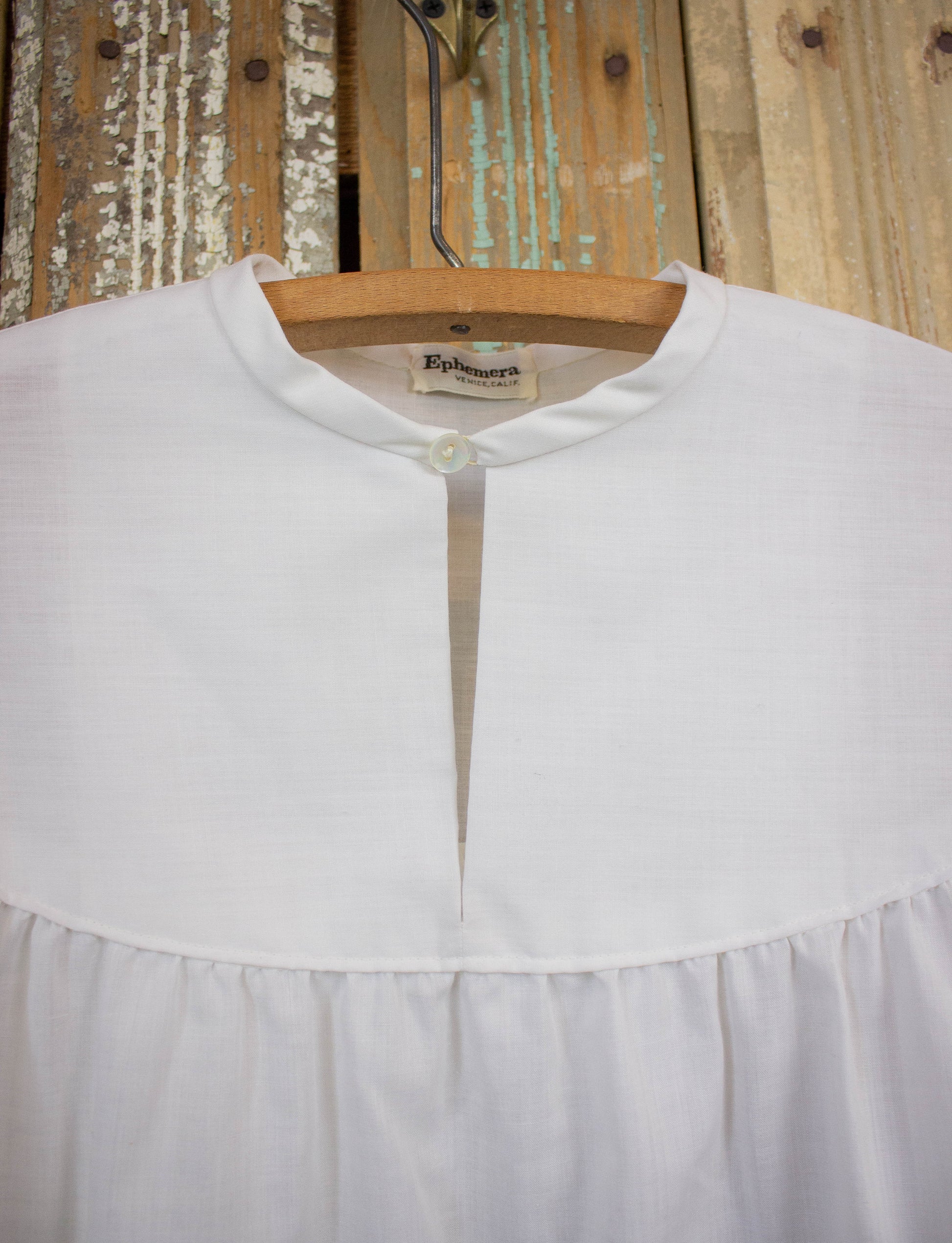 Vintage Ephemera Deadstock Puffy Shirt 60s White XL
