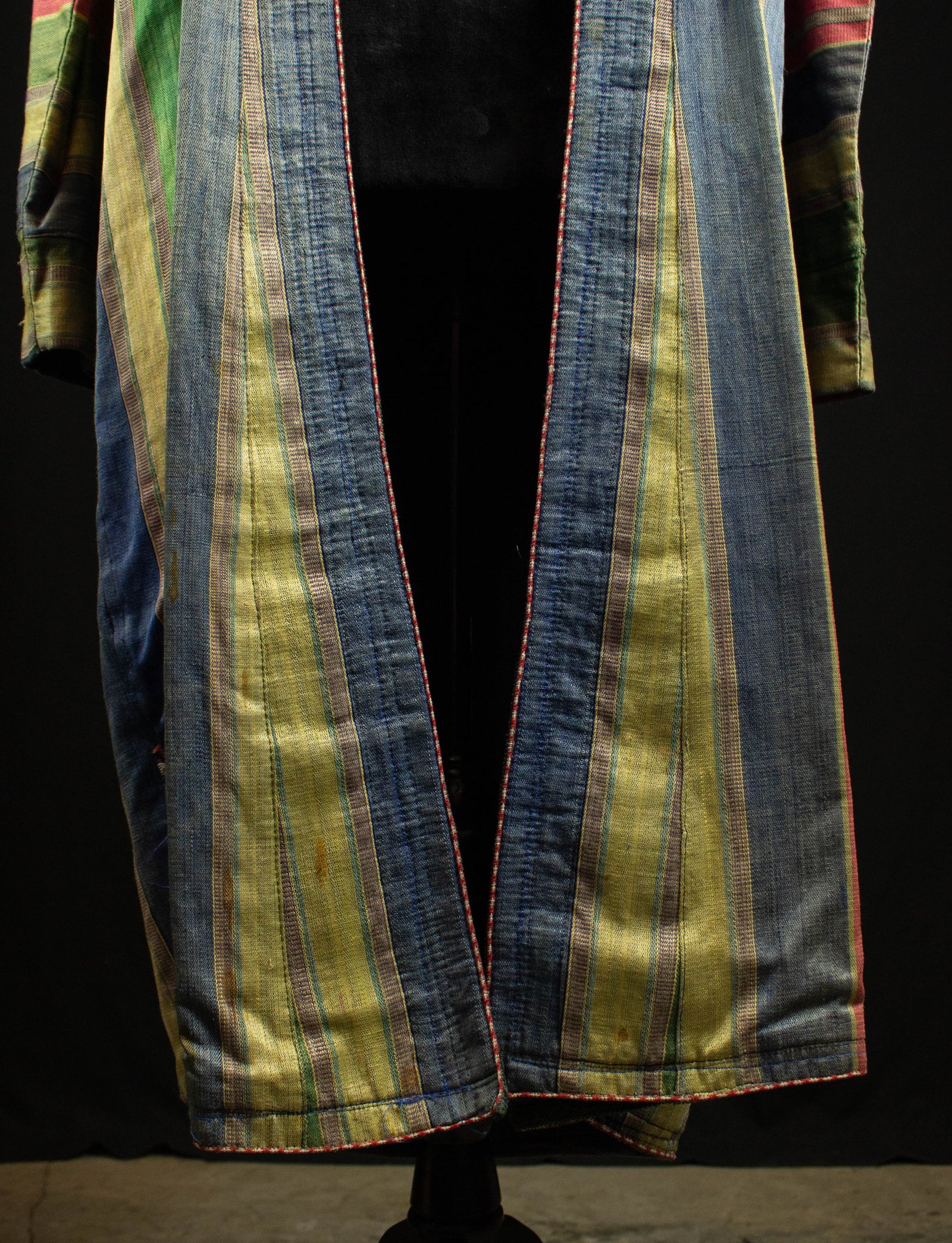 Vintage Ethnic Multicolor Striped Robe 40s Medium-Large – Black Shag ...