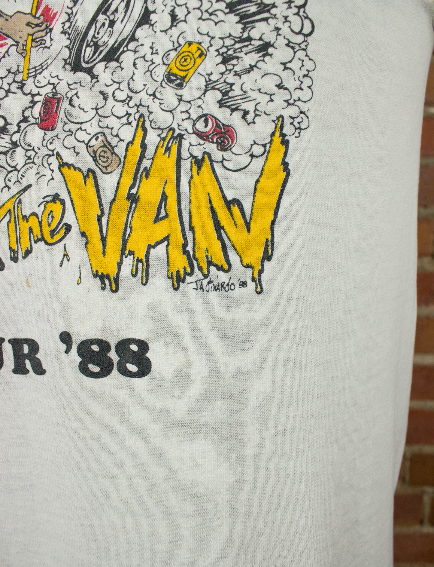 Vintage Goo Goo Dolls Concert T Shirt 1988 Cram The Van Tour White Medium