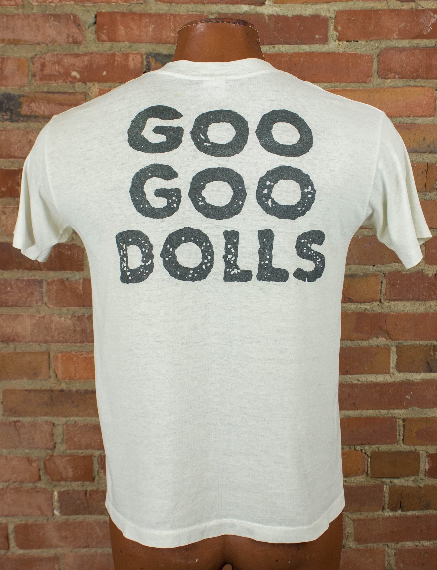 Vintage Goo Goo Dolls Concert T Shirt 1988 Cram The Van Tour White Medium