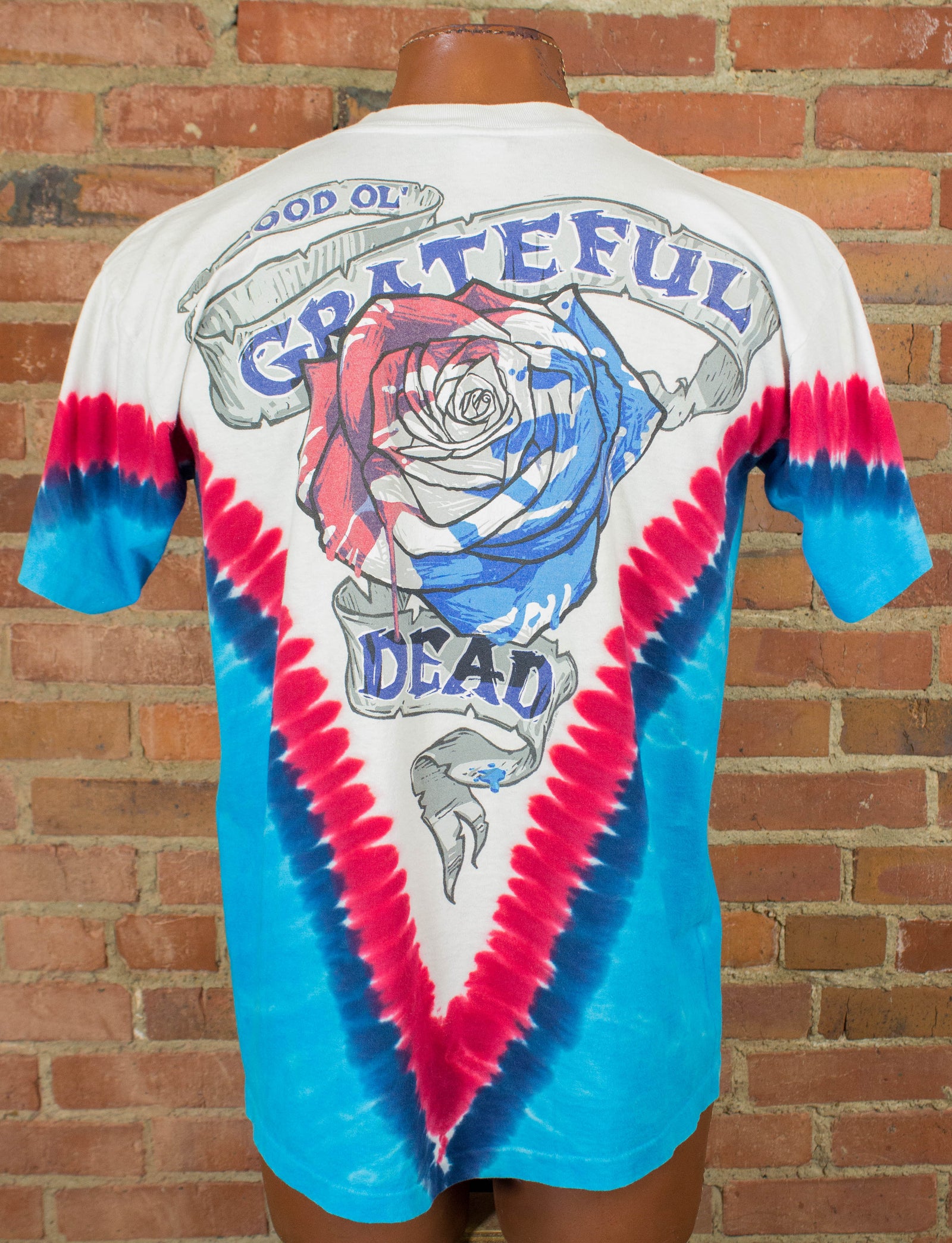 Vintage Grateful Dead Concert T Shirt 2003 Steal Your Face Liquid Blue Tie Dye Large-XL
