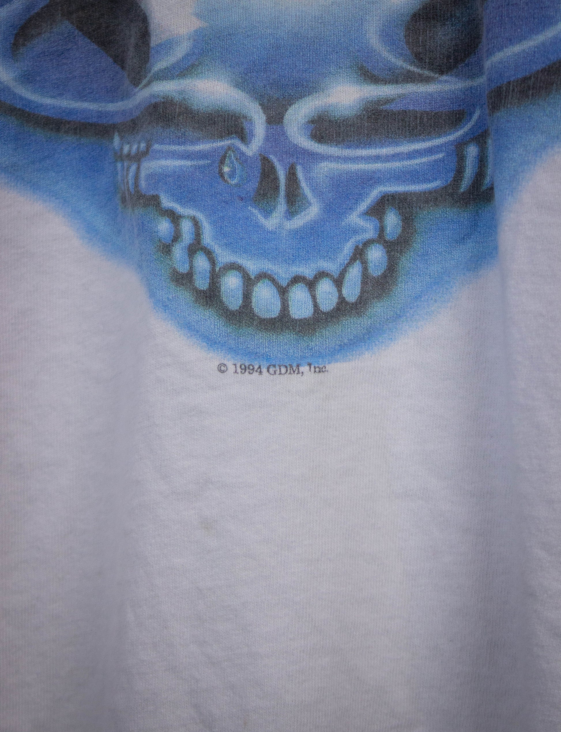 Vintage Grateful Dead Steal Your Face Logo Concert T Shirt 1994 White Large