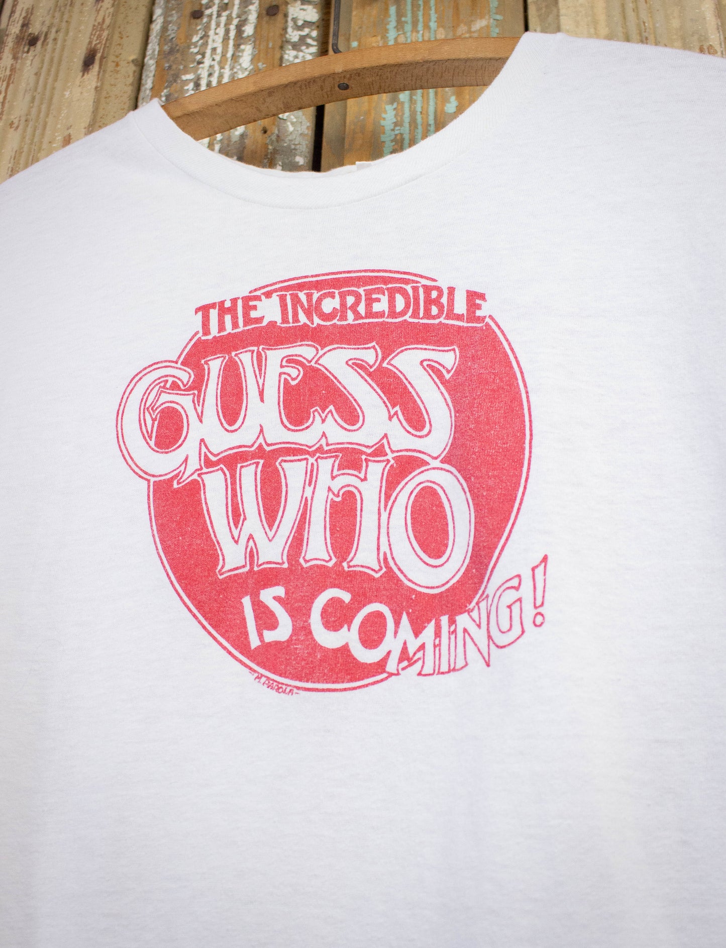 Vintage The Guess Who is Coming Concert T Shirt 70s White Medium